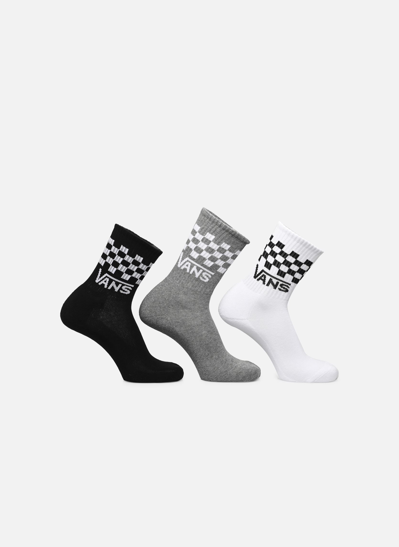 Chaussettes Classic Check Crew new noir Vans Chaussettes Classic Check Crew new noir BLACK-WHITE