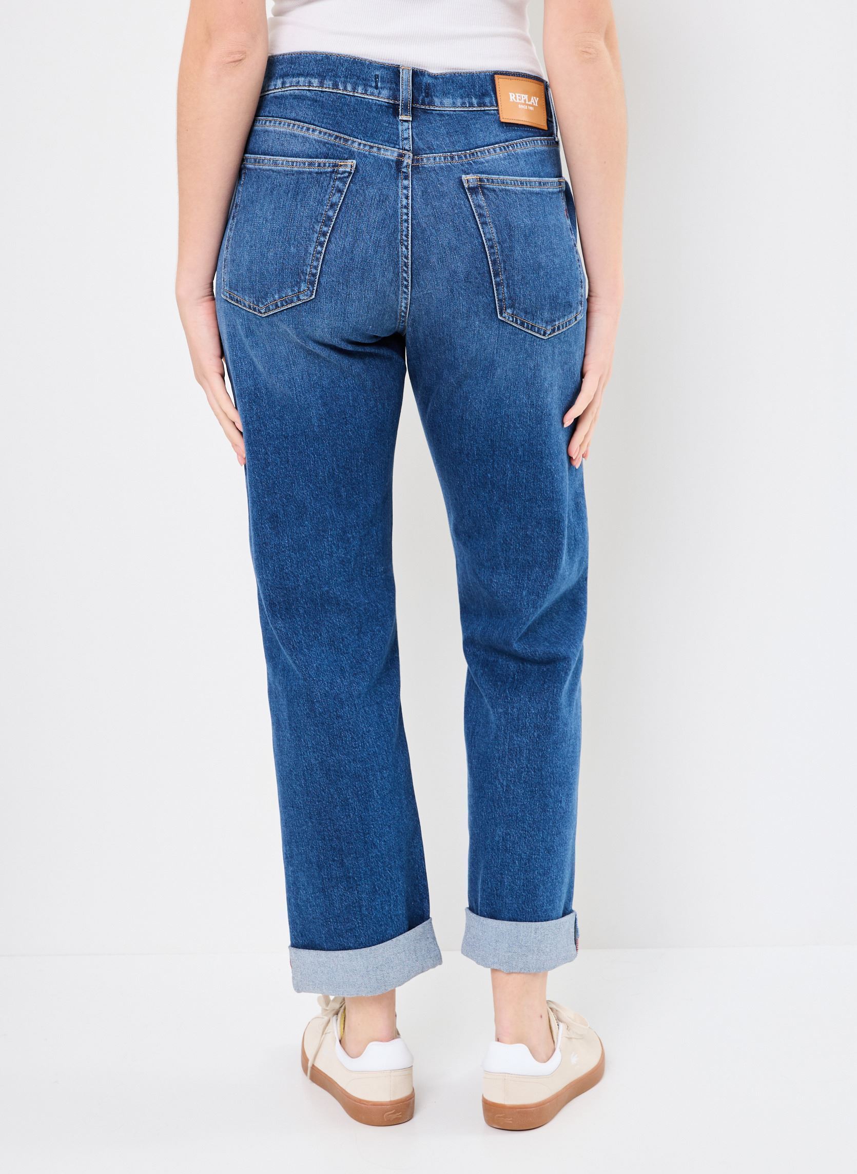 Rechte jeans / Straight Leg Jeans AUBRY Pants dames blauw Replay Rechte jeans / Straight Leg Jeans AUBRY Pants dames blauw MEDIUM BLUE
