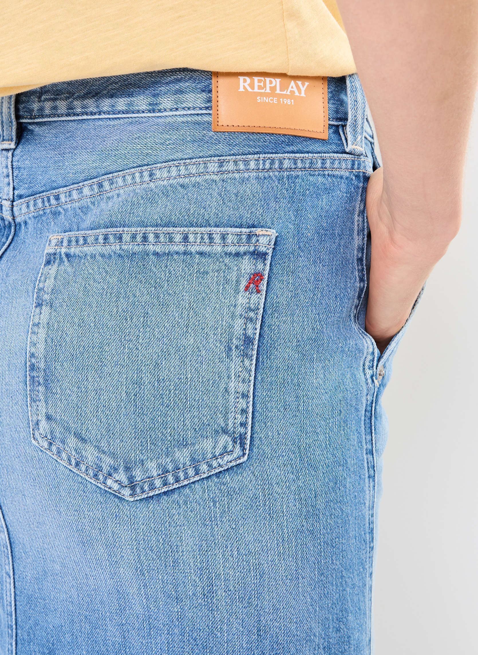 Jupes mi-longues jupe en denim recyclé femme bleu Replay Jupes mi-longues jupe en denim recyclé femme bleu LIGHT BLUE