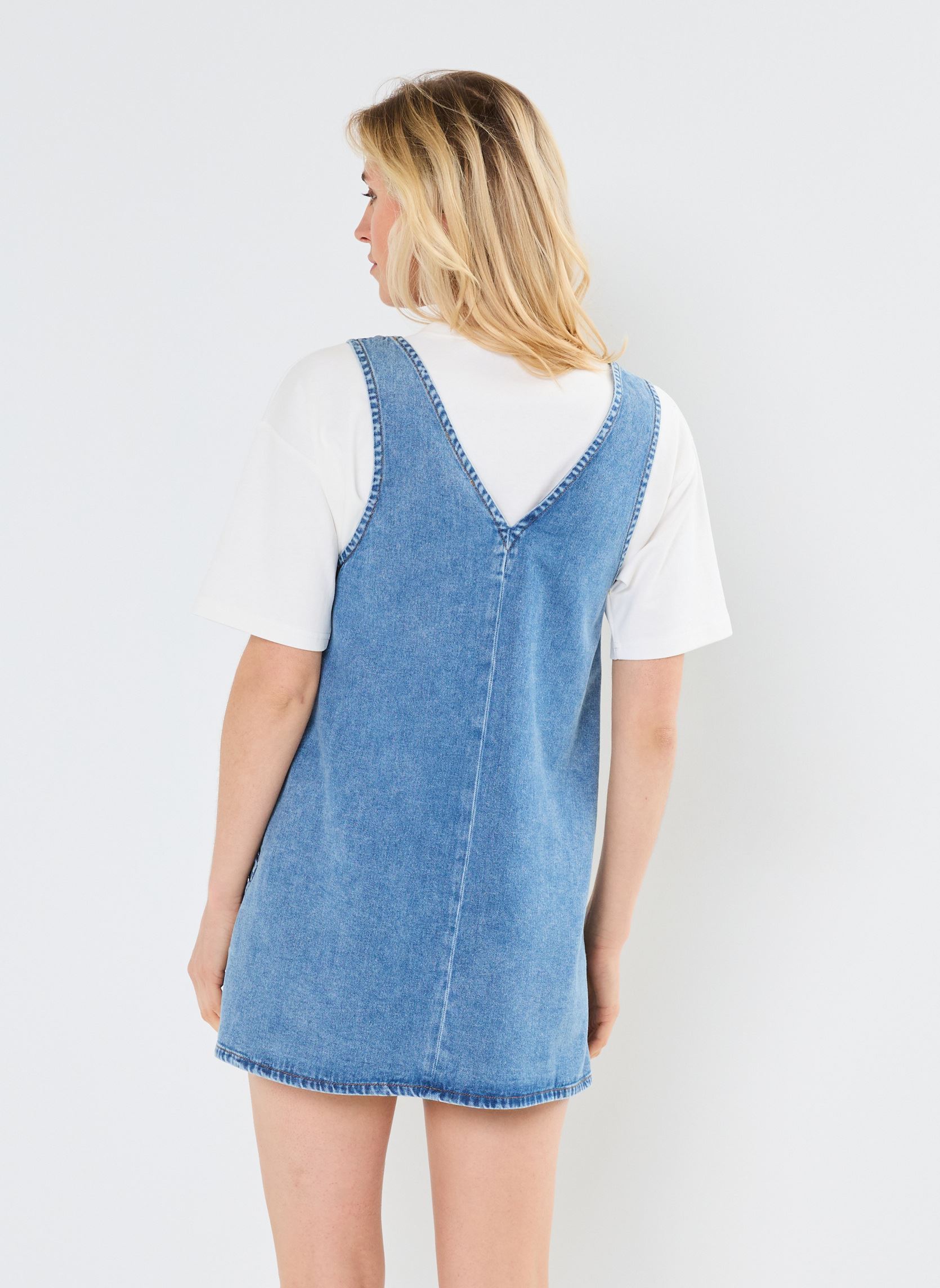 Jurken robe courte en denim dames blauw Replay Jurken robe courte en denim dames blauw MEDIUM BLUE