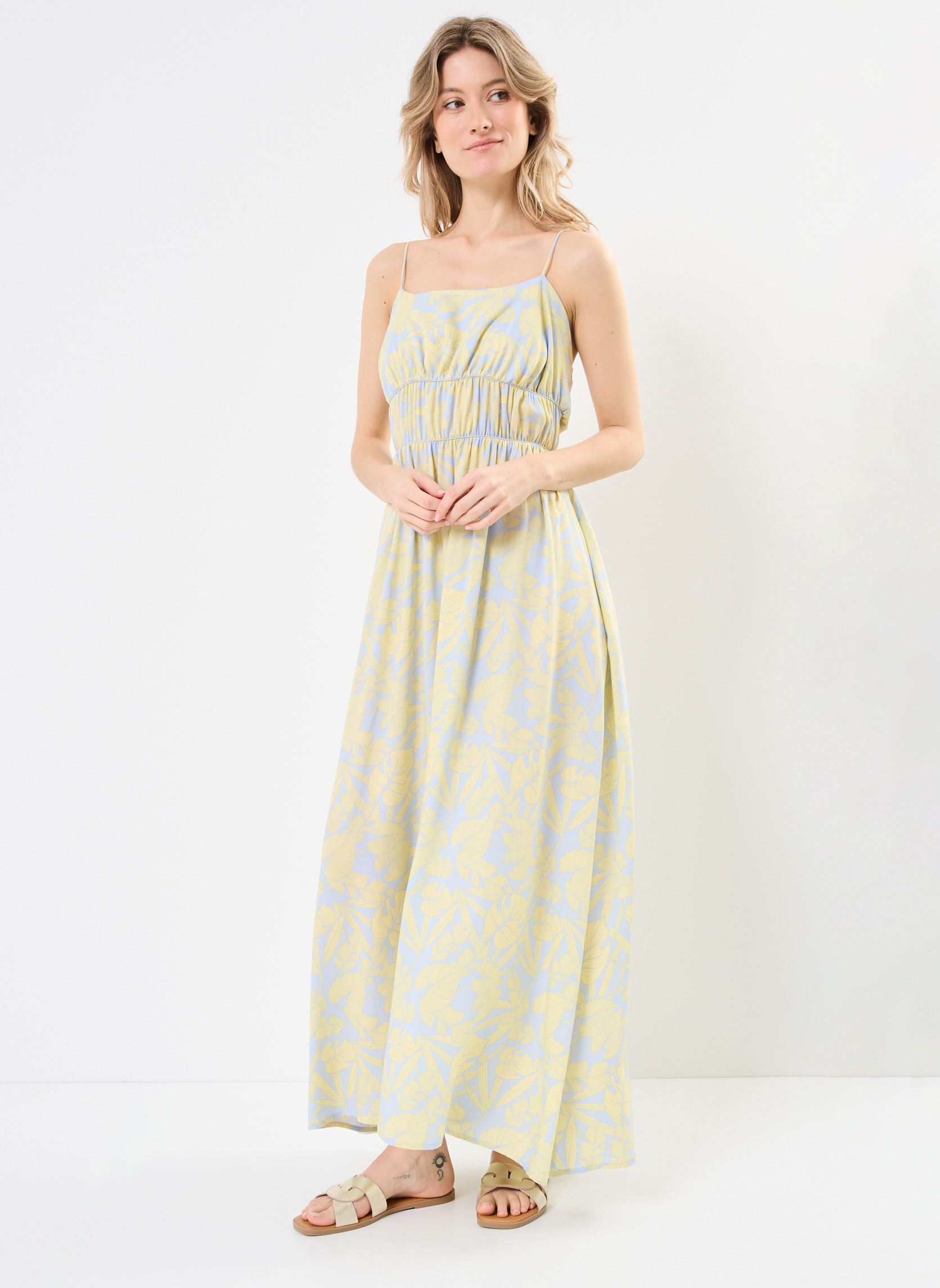 Robes longues robe midi en viscose femme jaune Replay Robes longues robe midi en viscose femme jaune LILLAC/PASTEL YELLOW