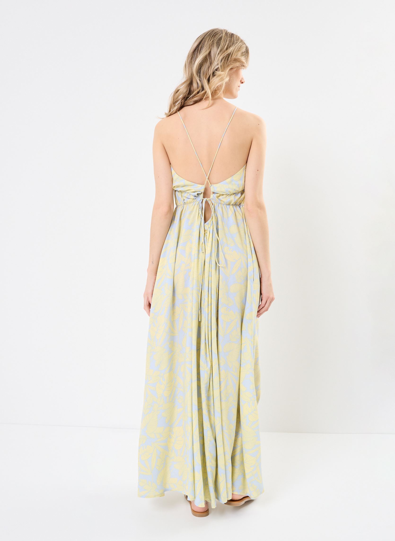 Robes longues robe midi en viscose femme jaune Replay Robes longues robe midi en viscose femme jaune LILLAC/PASTEL YELLOW
