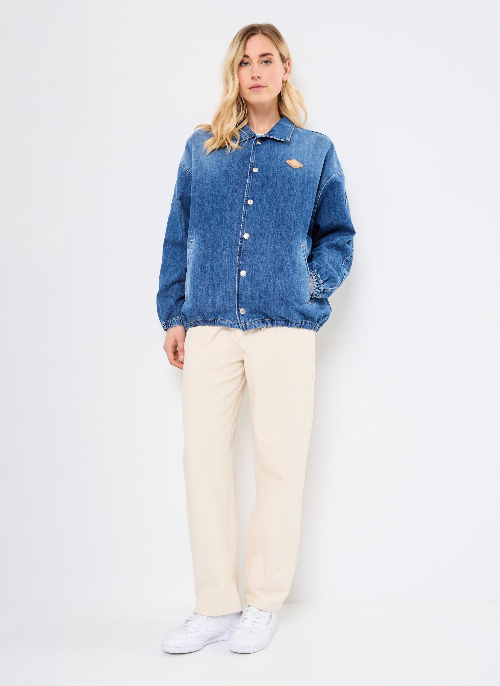 Jeansjacken blouson OVER damen blau Replay Jeansjacken blouson OVER damen blau MEDIUM BLUE