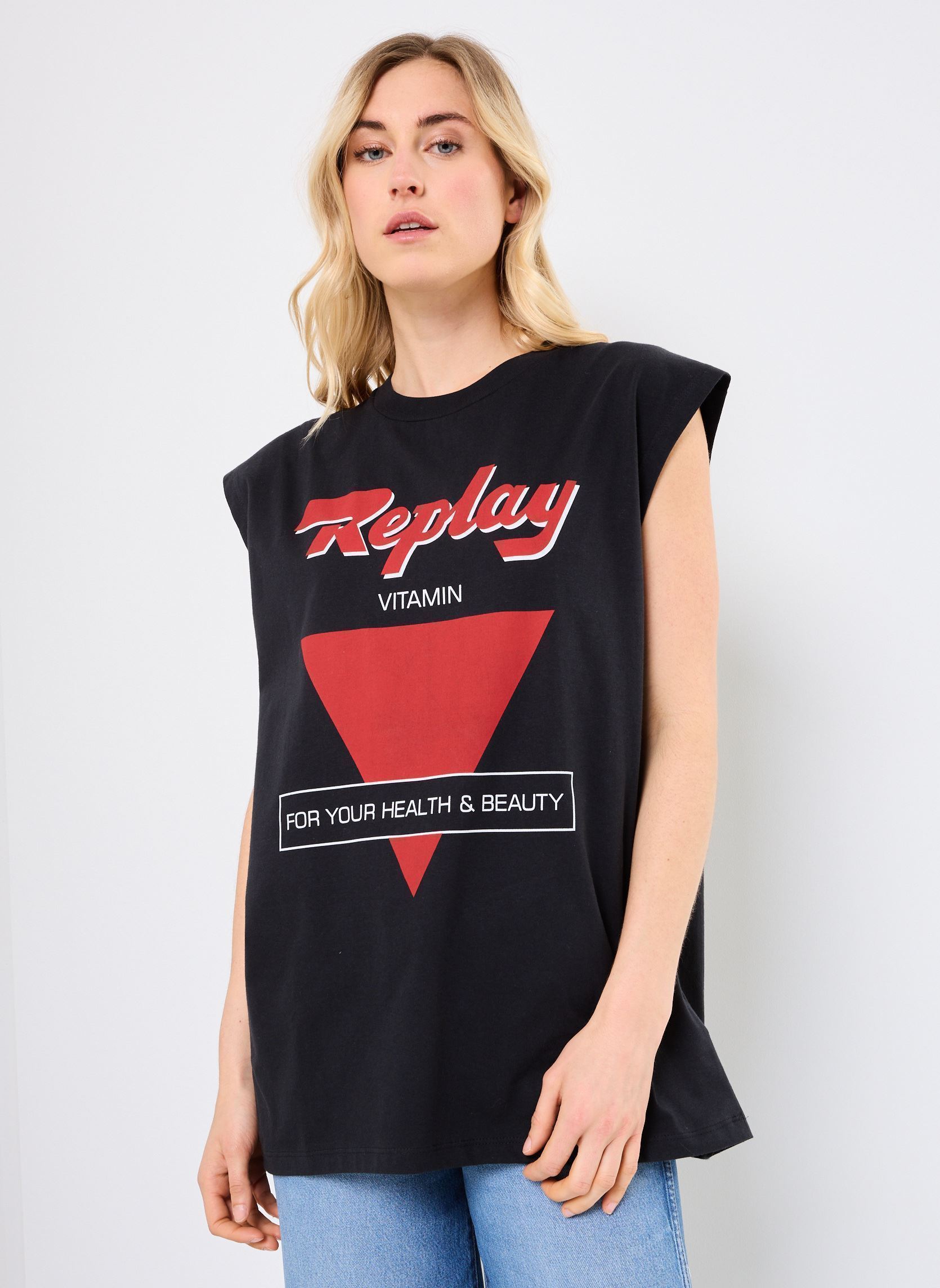 Vêtements Replay BOYFRIEND T Shirt JERSEY pour Accessoires