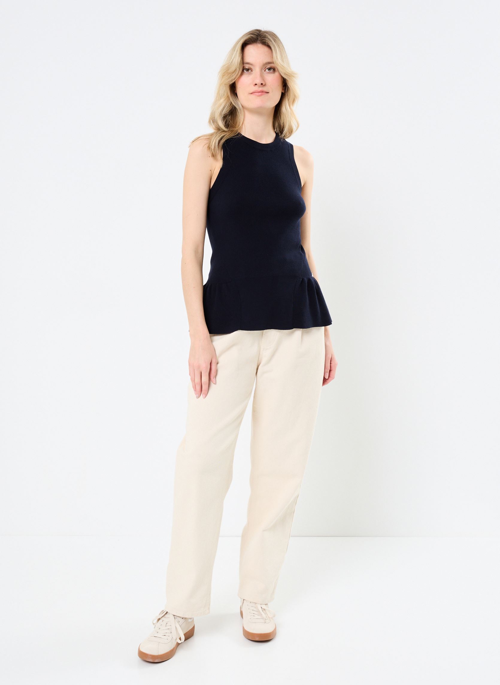 Hemdjes pull en viscose REGULAR dames blauw Replay Hemdjes pull en viscose REGULAR dames blauw BLUE