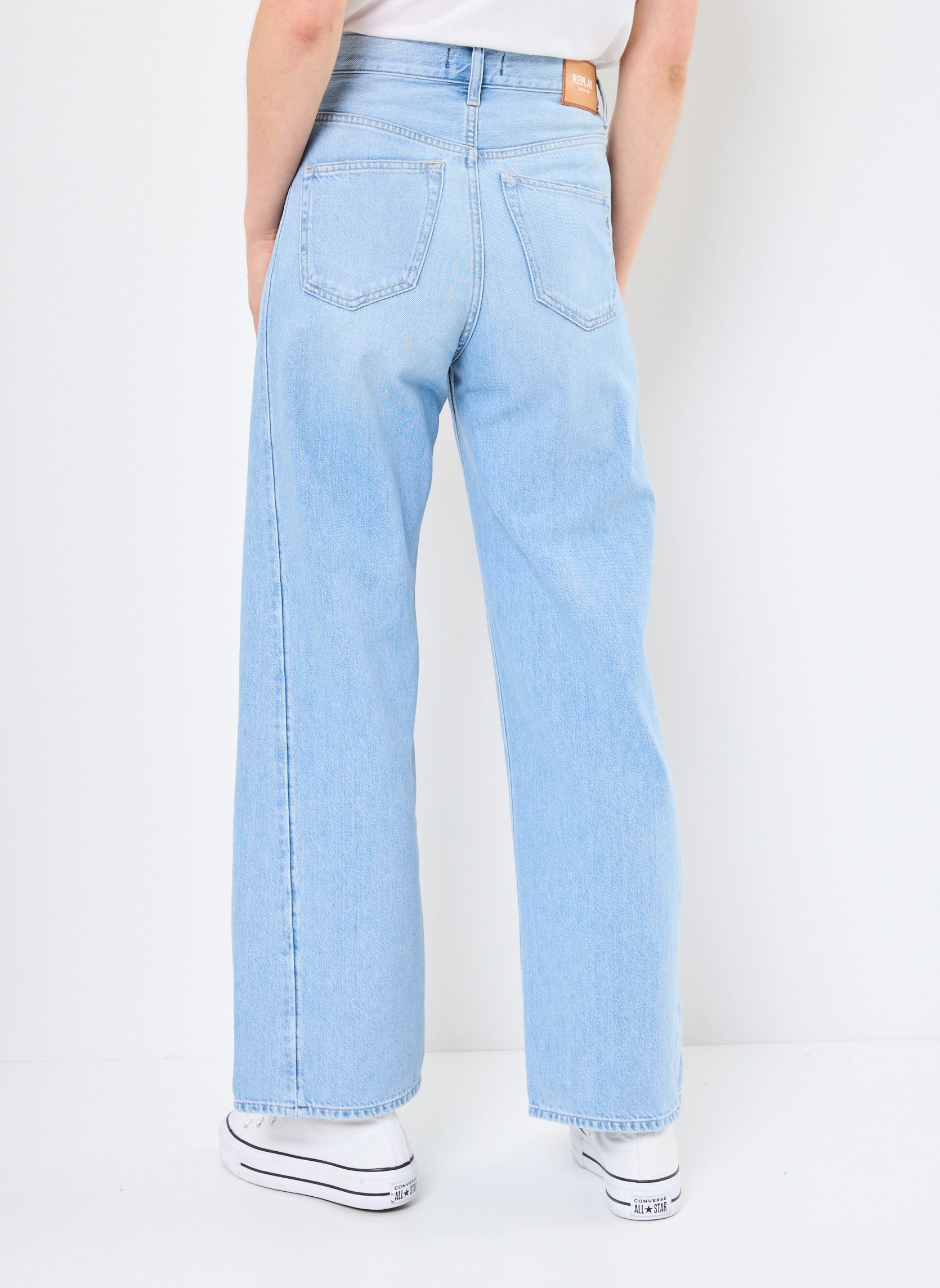 Wijde jeans / Flared Jeans Jean large Replay dames blauw Replay Wijde jeans / Flared Jeans Jean large Replay dames blauw MEDIUM BLUE