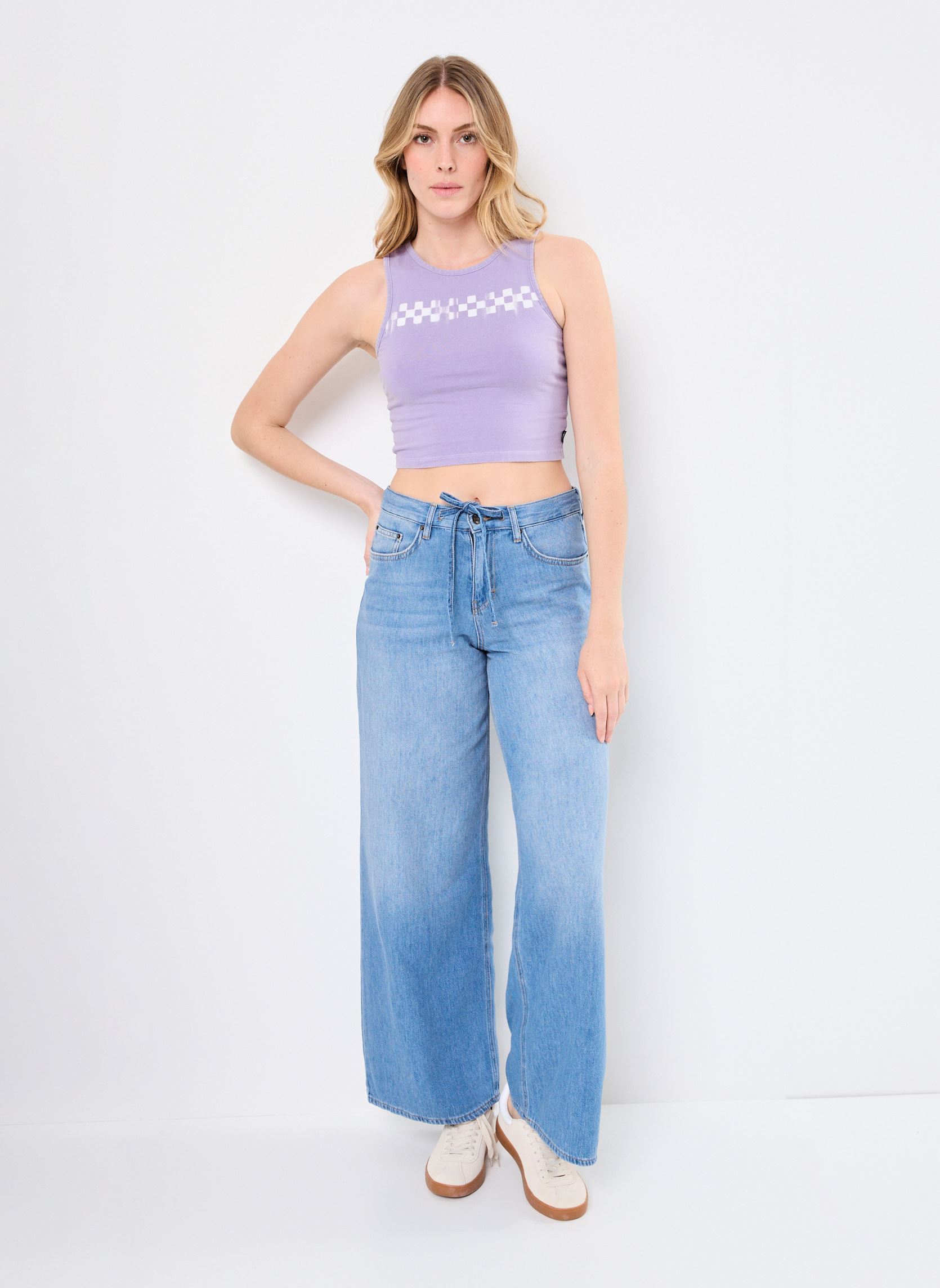 Débardeurs Check Wash Fitted Crop Tank femme violet Vans Débardeurs Check Wash Fitted Crop Tank femme violet PURPLE HAZE