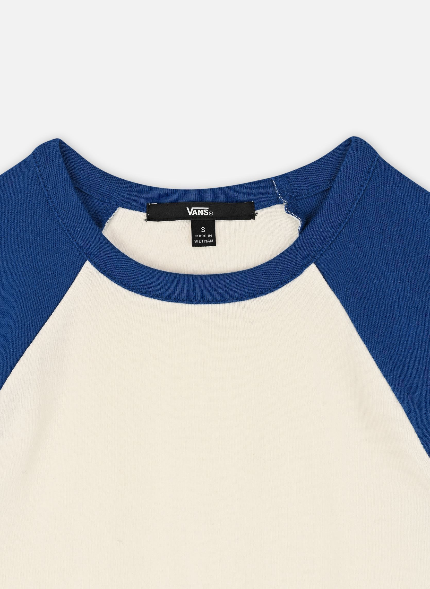 Kurzarm-T-Shirts Clare Raglan Tee damen weiß Vans Kurzarm-T-Shirts Clare Raglan Tee damen weiß TRUE BLUE-MARSHMALLOW
