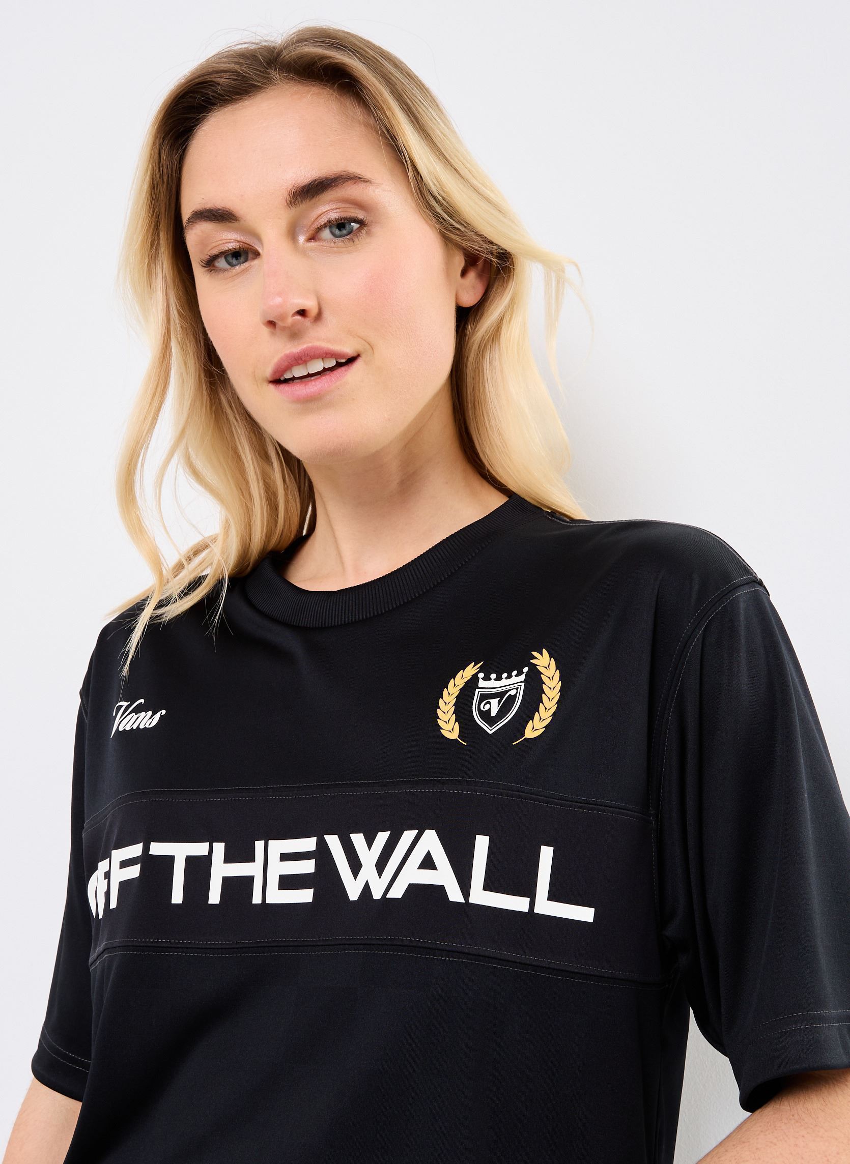 Kurzarm-T-Shirts Stevies Sports Jersey damen schwarz Vans Kurzarm-T-Shirts Stevies Sports Jersey damen schwarz BLACK