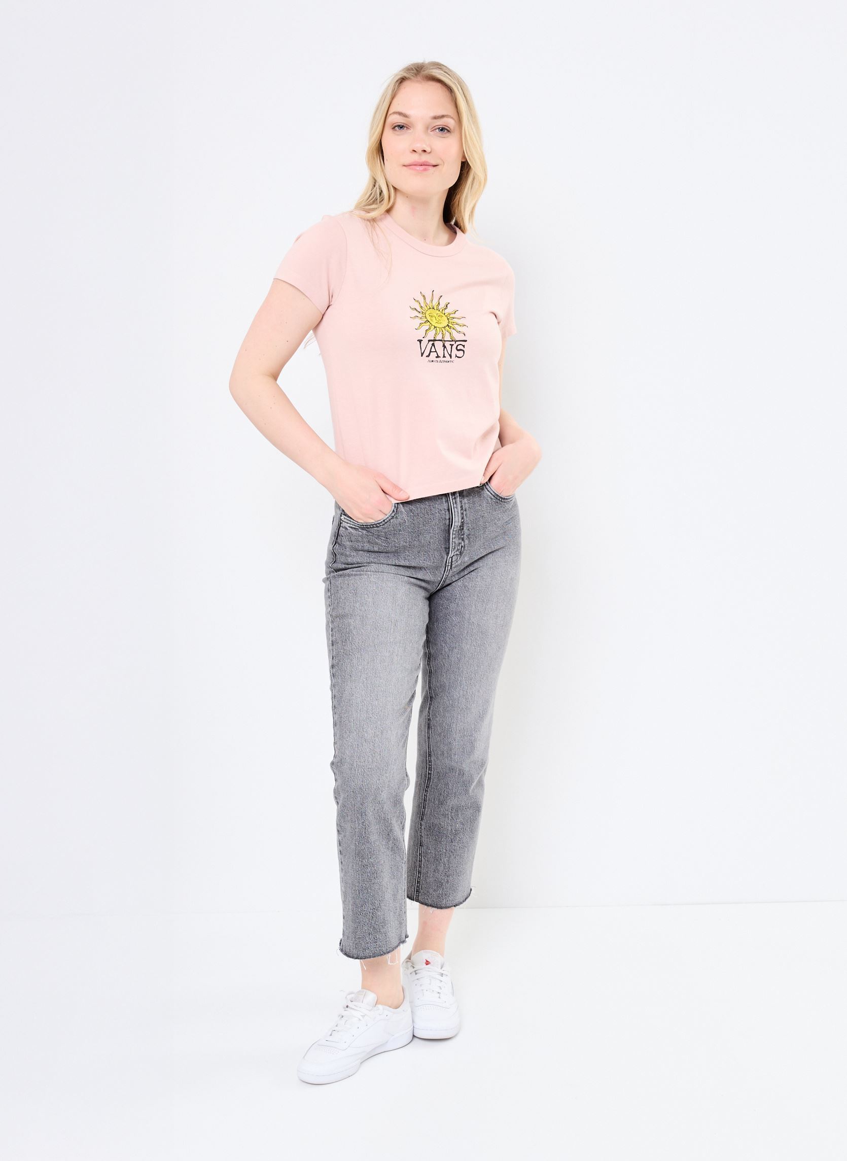 Tee-shirts manches courtes COSMIC RAY MINI SS femme rose Vans Tee-shirts manches courtes COSMIC RAY MINI SS femme rose SEPIA ROSE