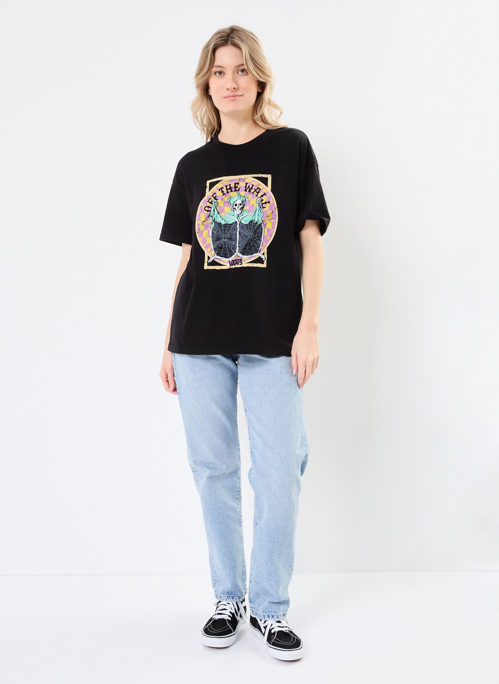 Kurzarm-T-Shirts FINAL CARD OS SS damen schwarz Vans Kurzarm-T-Shirts FINAL CARD OS SS damen schwarz BLACK