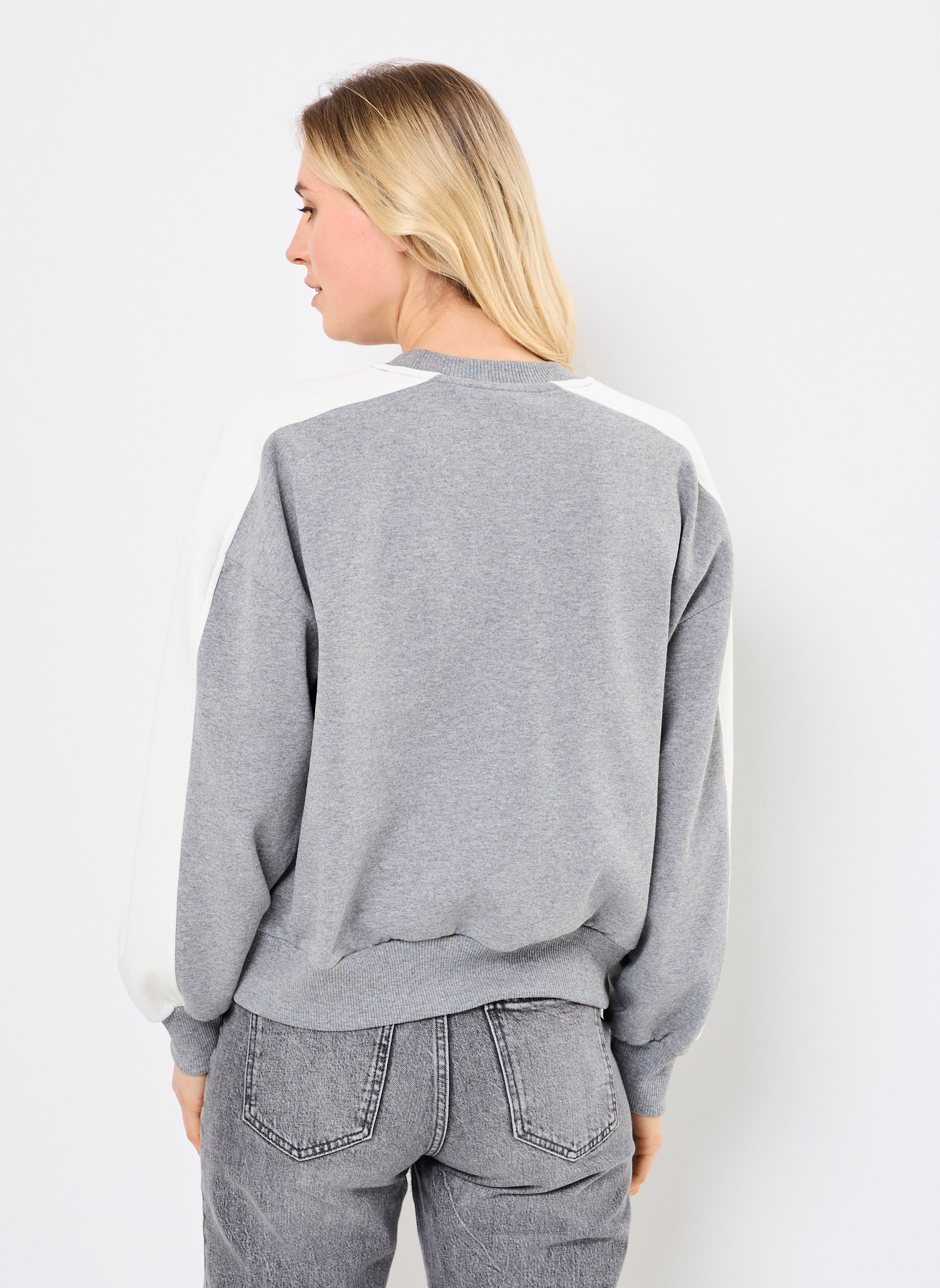 Sweatshirts Retro Color Block Crew femme gris Vans Sweatshirts Retro Color Block Crew femme gris CEMENT HEATHER