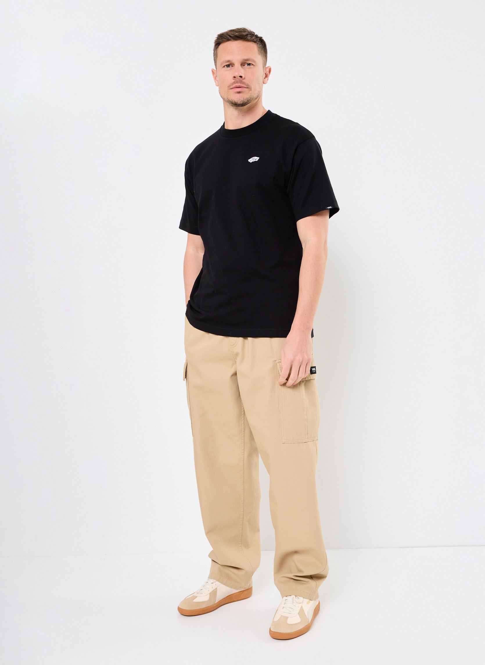 Chino-Hosen RANGE CARGO BAGGY TAPERED ELASTIC PANT herren beige Vans Chino-Hosen RANGE CARGO BAGGY TAPERED ELASTIC PANT herren beige INCENSE
