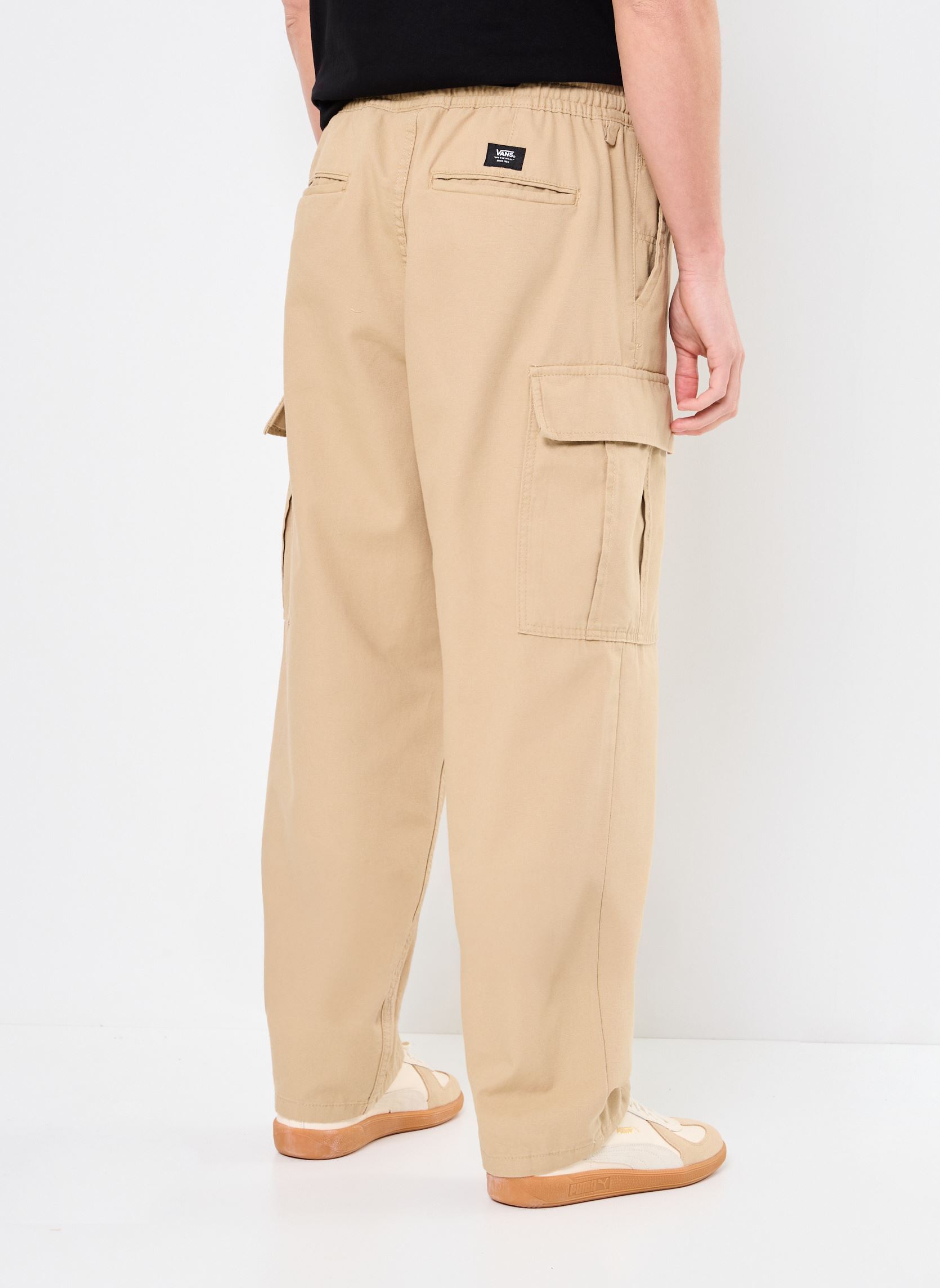 Chino-Hosen RANGE CARGO BAGGY TAPERED ELASTIC PANT herren beige Vans Chino-Hosen RANGE CARGO BAGGY TAPERED ELASTIC PANT herren beige INCENSE