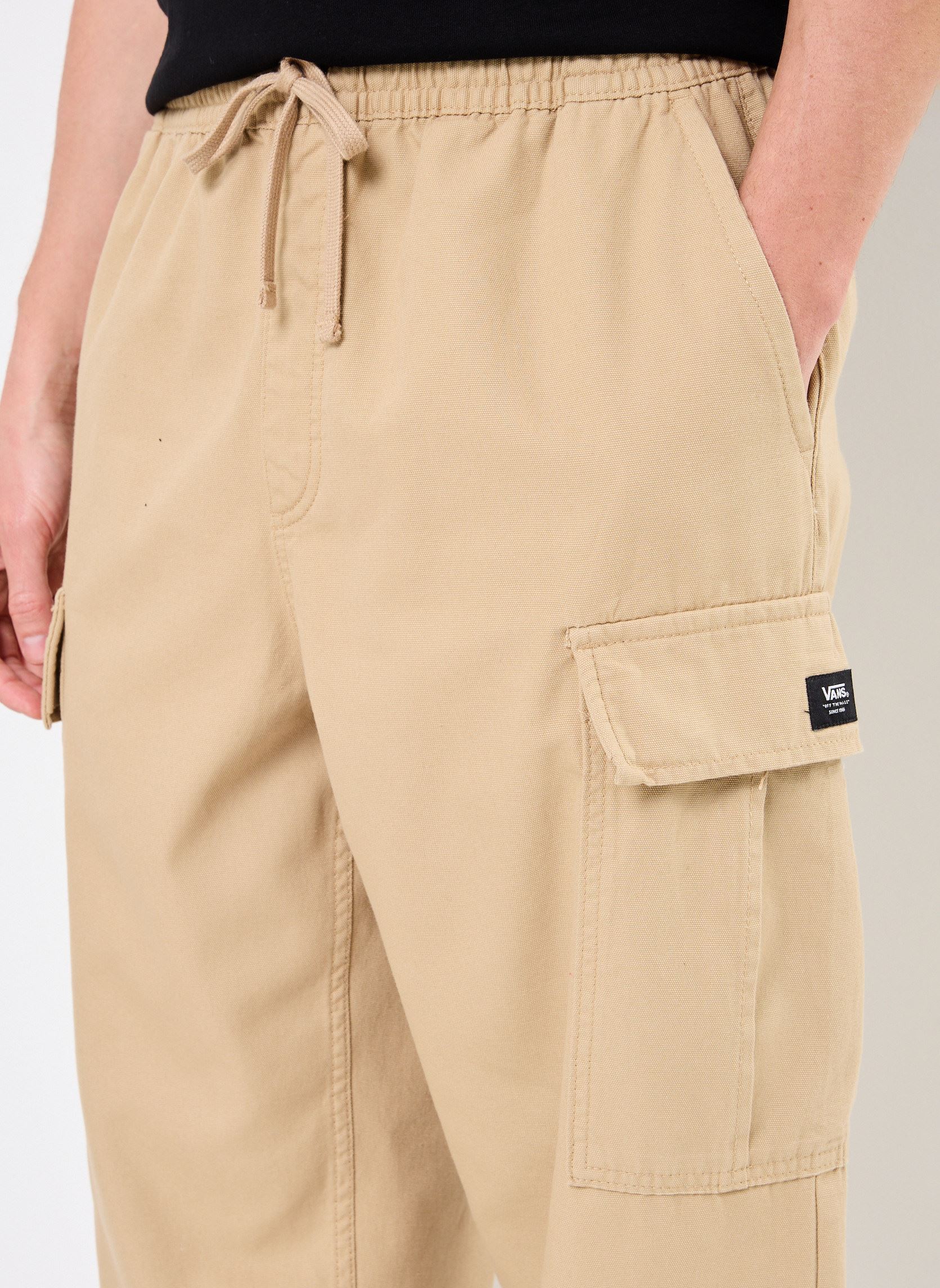 Chino-Hosen RANGE CARGO BAGGY TAPERED ELASTIC PANT herren beige Vans Chino-Hosen RANGE CARGO BAGGY TAPERED ELASTIC PANT herren beige INCENSE