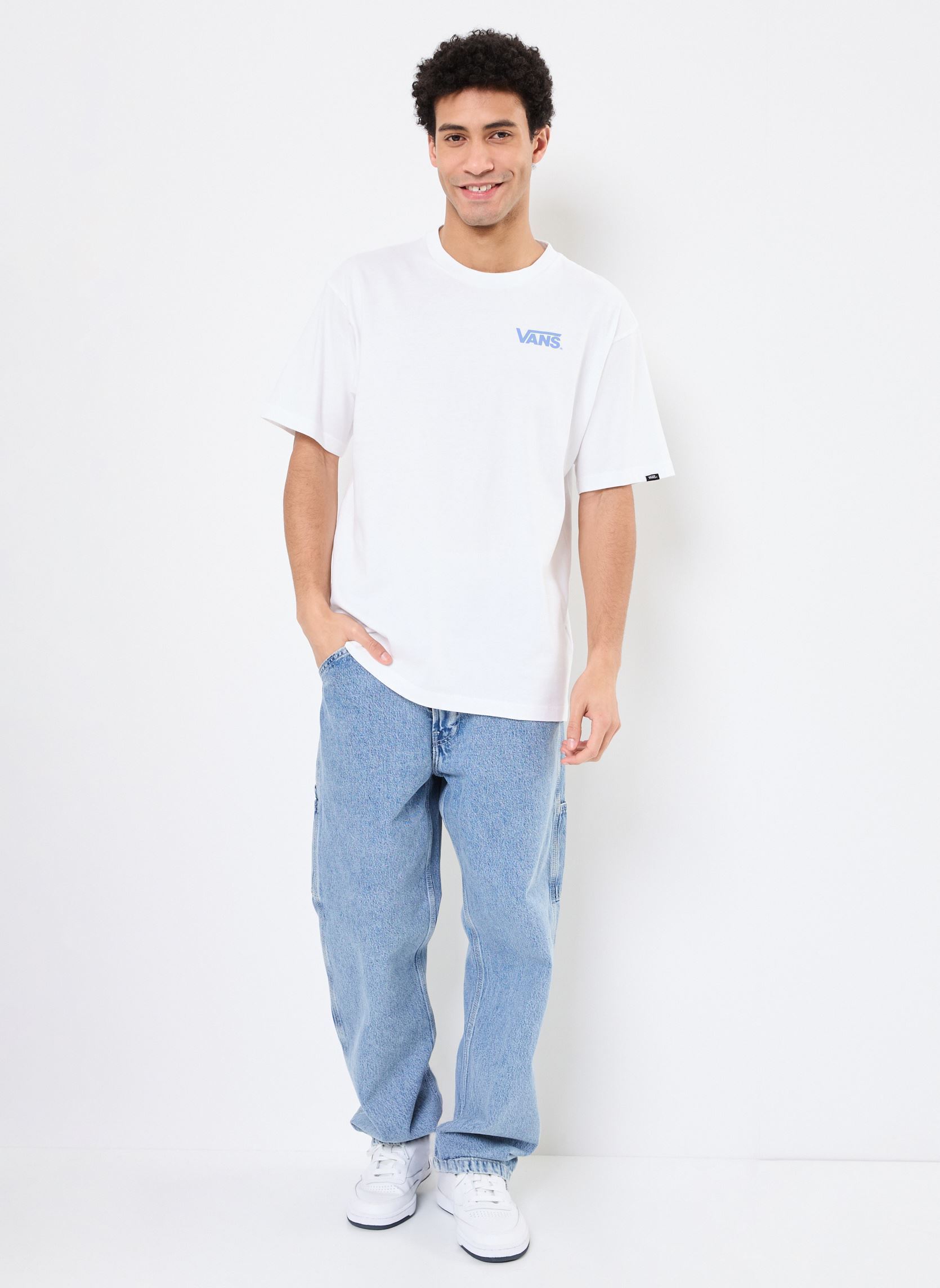 T-shirts met korte mouwen CHUCKLING DUO LOOSE SS heren wit Vans T-shirts met korte mouwen CHUCKLING DUO LOOSE SS heren wit WHITE