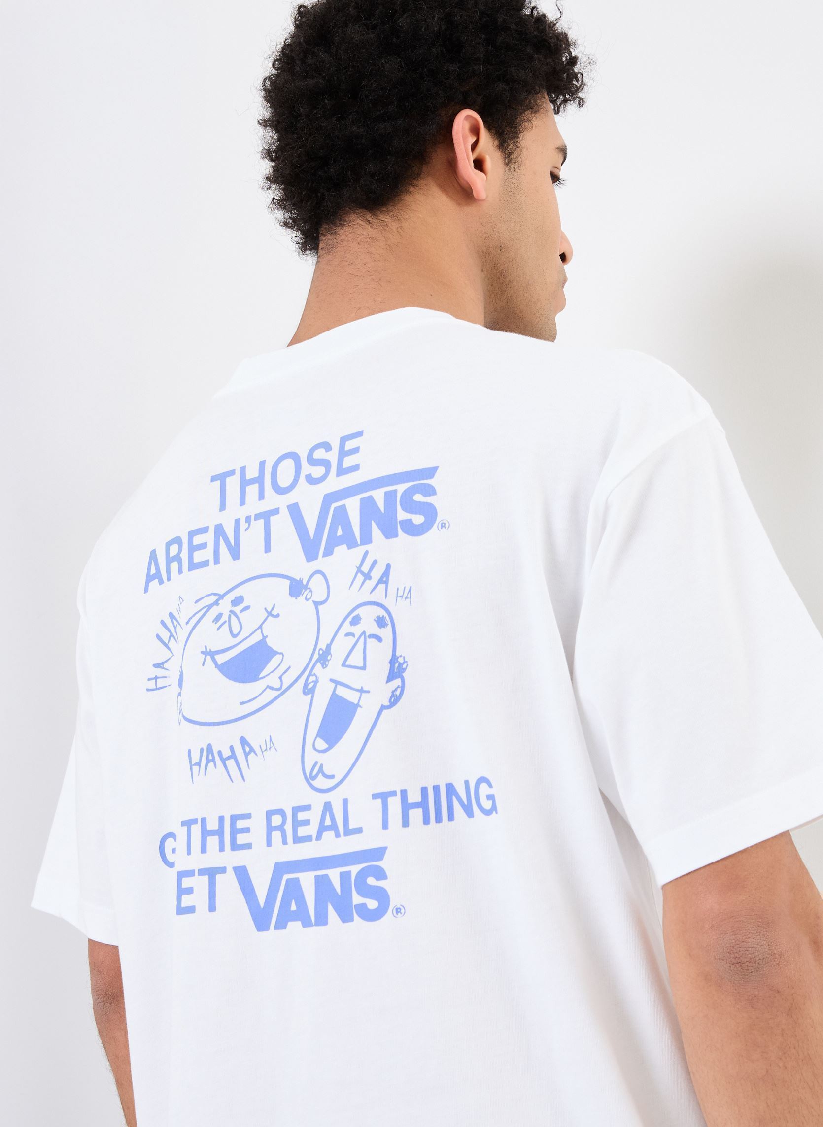 T-shirts met korte mouwen CHUCKLING DUO LOOSE SS heren wit Vans T-shirts met korte mouwen CHUCKLING DUO LOOSE SS heren wit WHITE