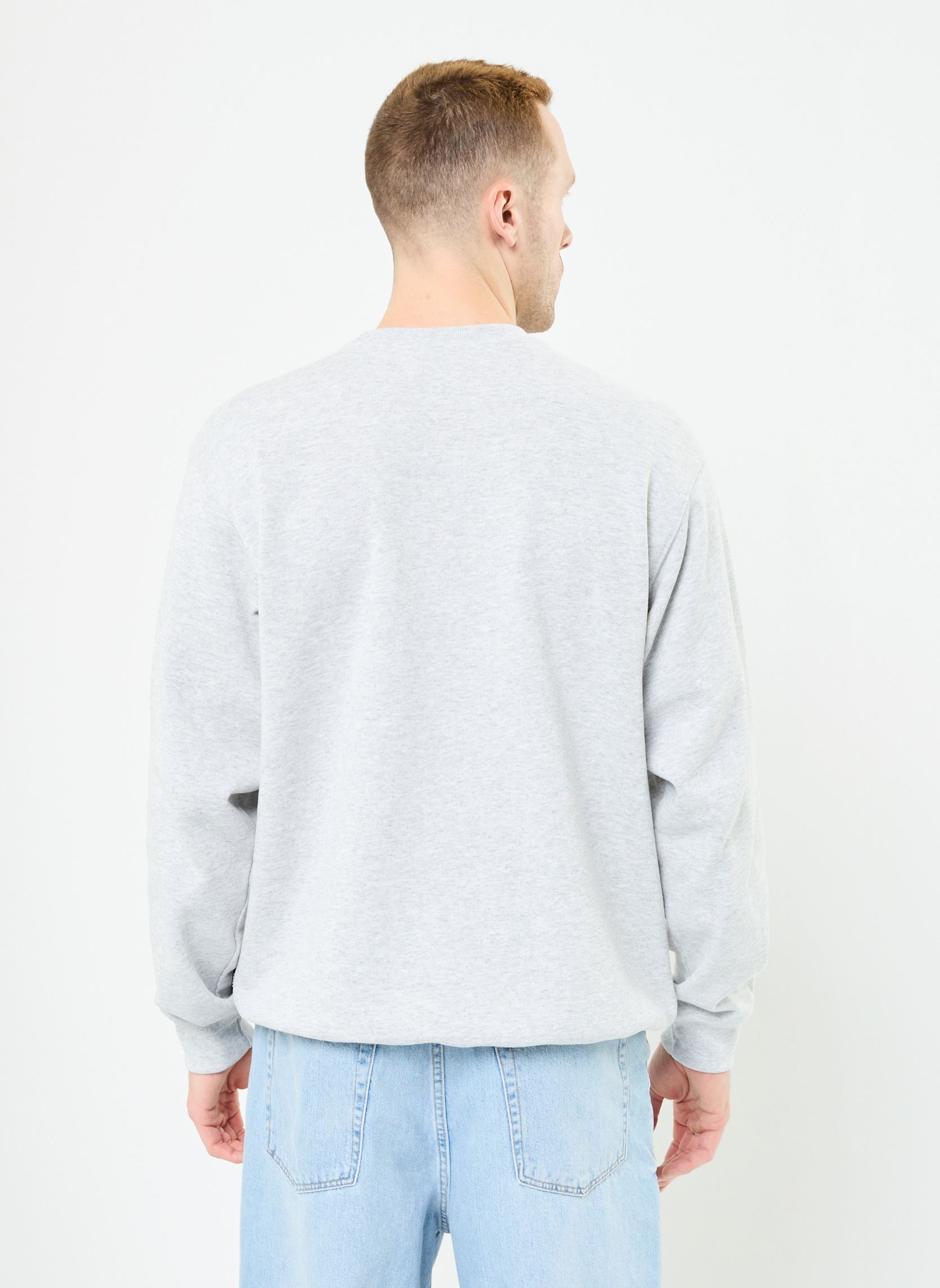 Sweats LEFT CHEST II LOOSE CREW homme gris Vans Sweats LEFT CHEST II LOOSE CREW homme gris LIGHT GREY HEATHER