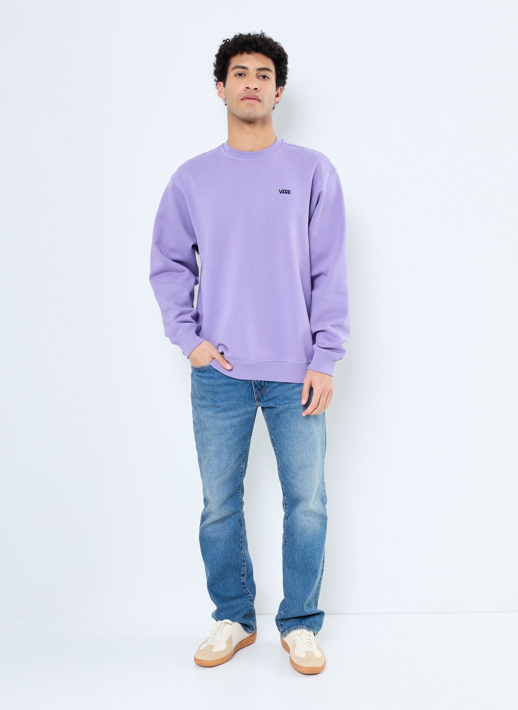 Sweats LEFT CHEST II LOOSE CREW homme violet Vans Sweats LEFT CHEST II LOOSE CREW homme violet PURPLE HAZE