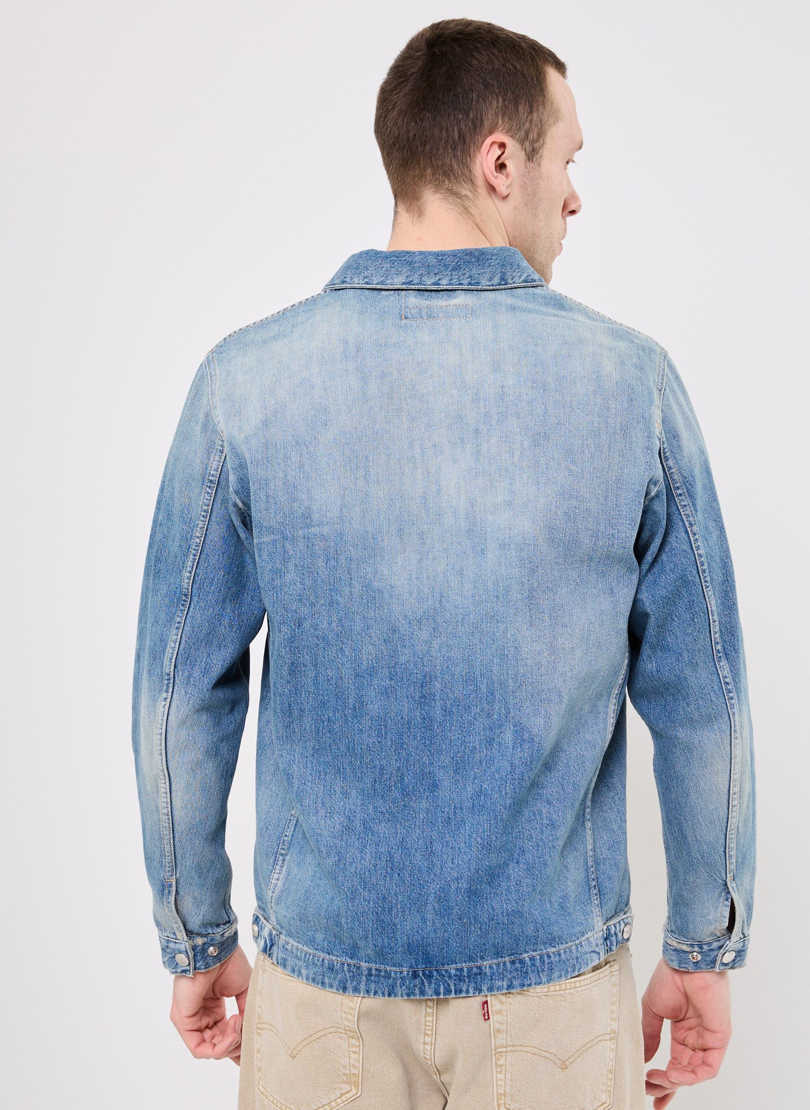Vestes en jean blouson RELAXED REGULAR homme bleu Replay Vestes en jean blouson RELAXED REGULAR homme bleu MEDIUM BLUE