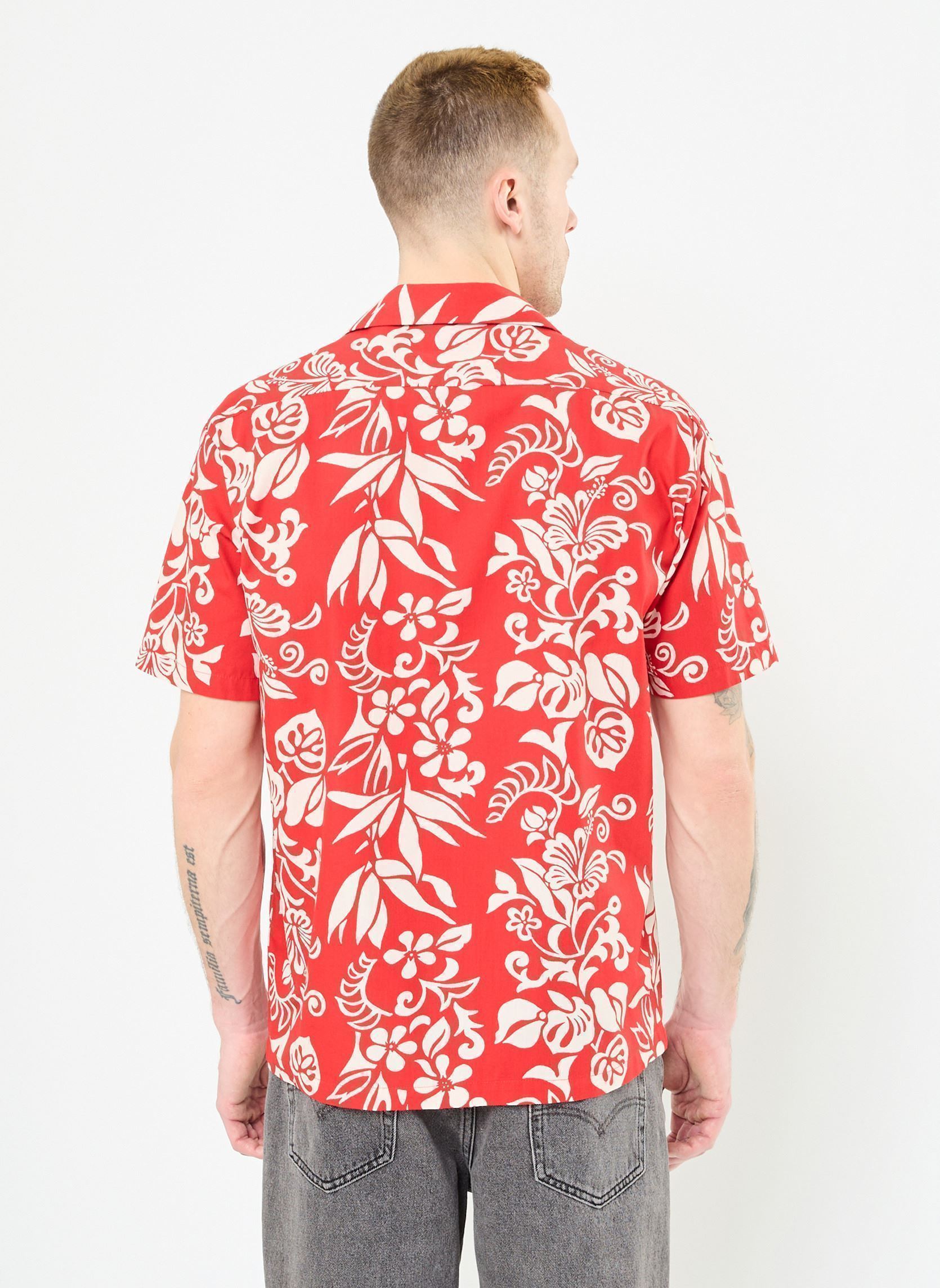 Chemises chemise RELAXED homme rouge Replay Chemises chemise RELAXED homme rouge RED/NAT.WHITE FLOWERS