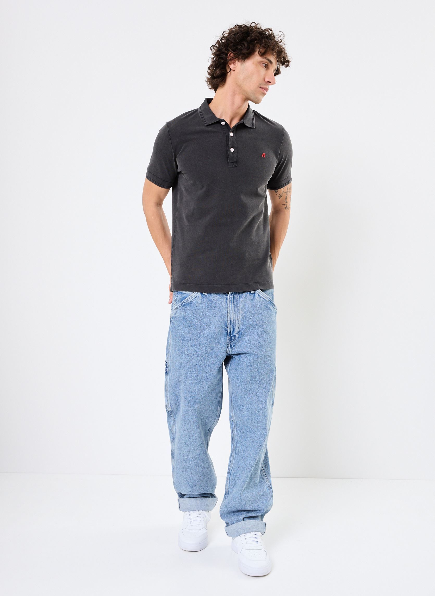 Korte mouwen polo's Polo PIQUET REGULAR_SLIM heren zwart Replay Korte mouwen polo's Polo PIQUET REGULAR_SLIM heren zwart BLACKBOARD