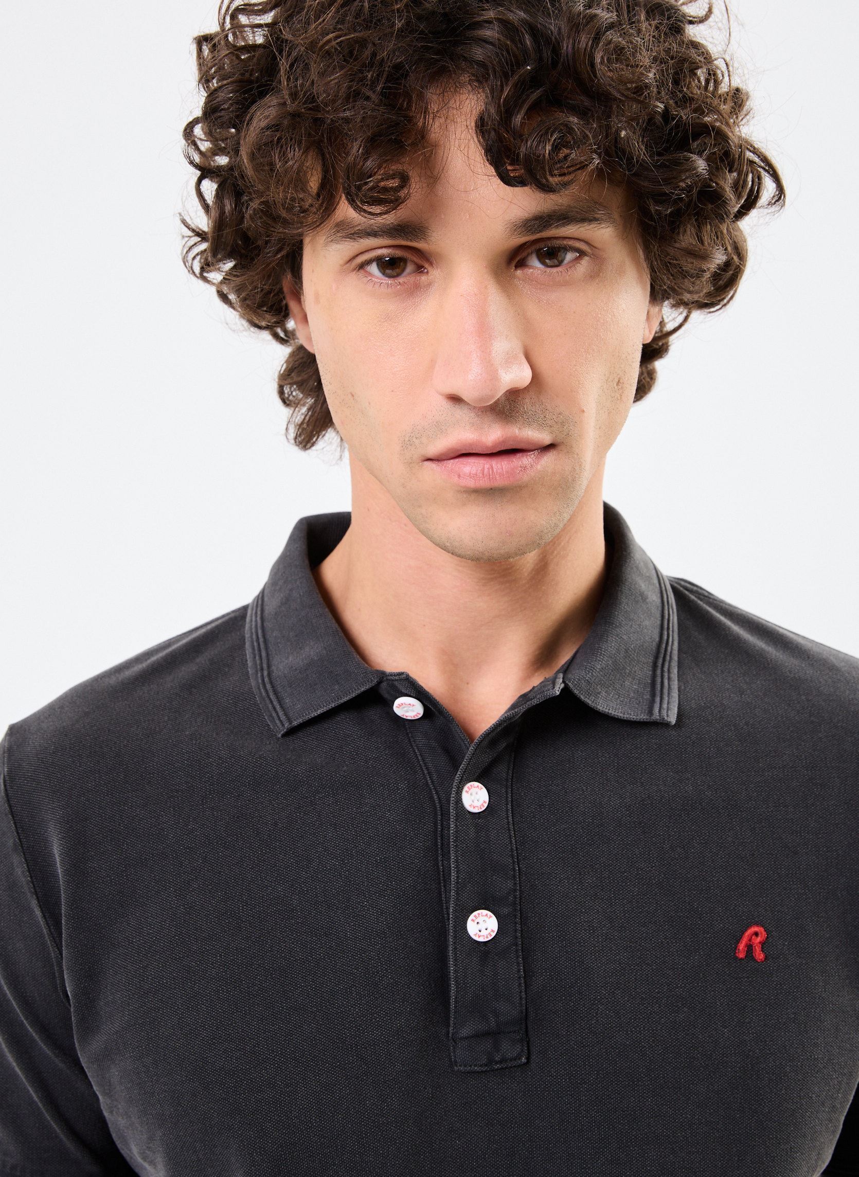Korte mouwen polo's Polo PIQUET REGULAR_SLIM heren zwart Replay Korte mouwen polo's Polo PIQUET REGULAR_SLIM heren zwart BLACKBOARD