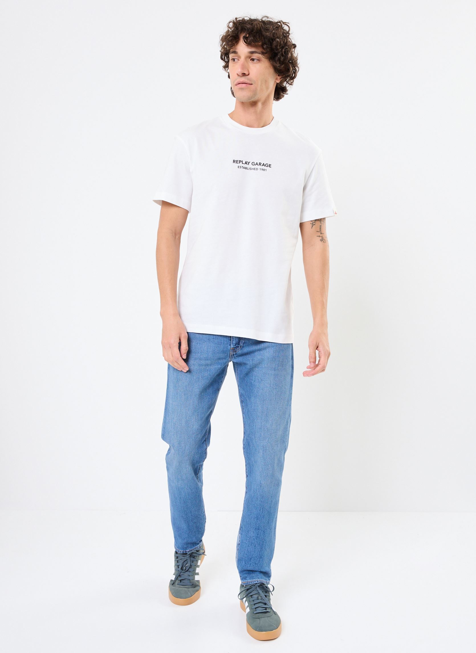Tee-shirts manches longues RELAXED T-Shirt JERSEY homme blanc Replay Tee-shirts manches longues RELAXED T-Shirt JERSEY homme blanc NATURAL WHITE