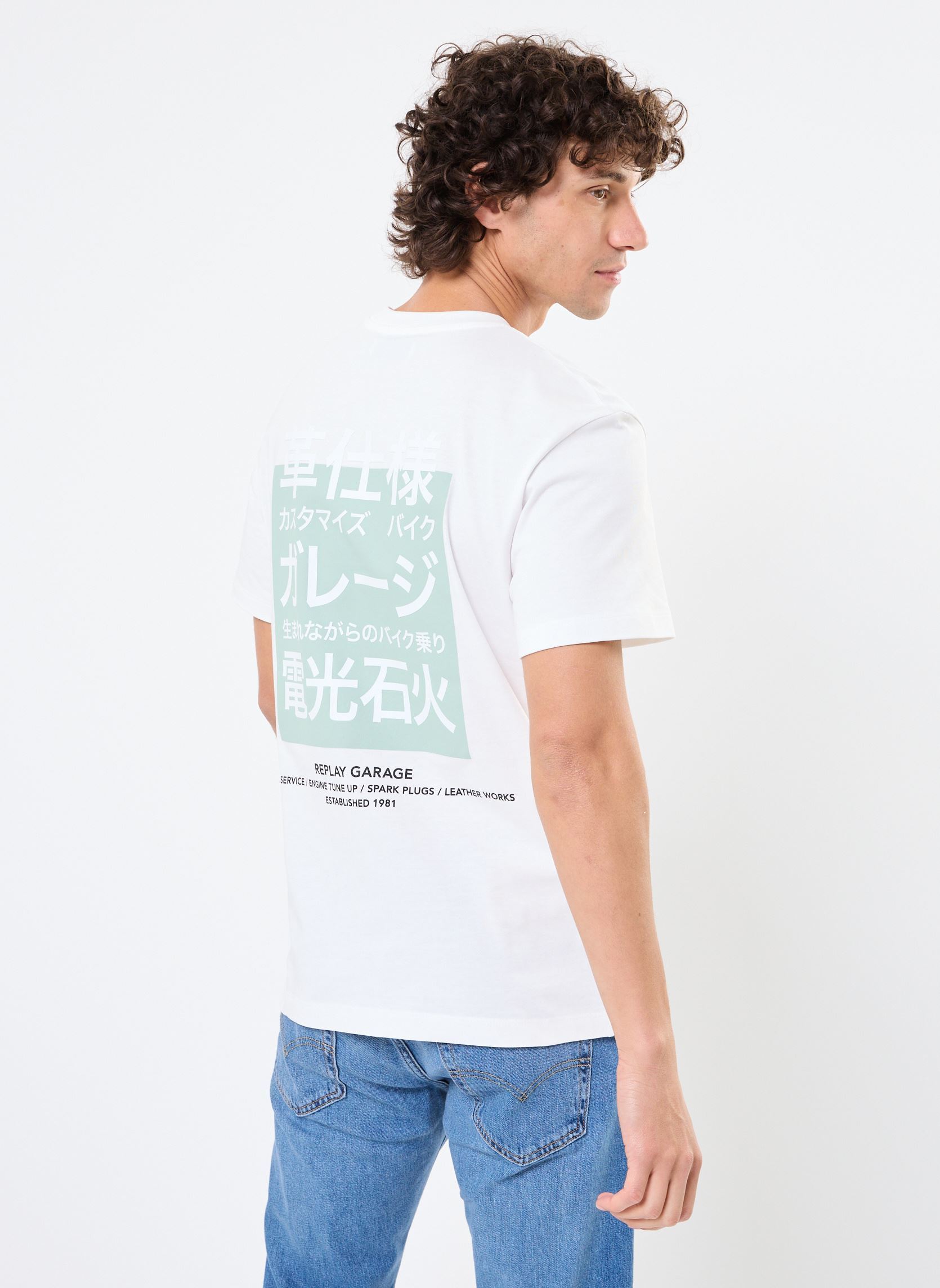 Tee-shirts manches longues RELAXED T-Shirt JERSEY homme blanc Replay Tee-shirts manches longues RELAXED T-Shirt JERSEY homme blanc NATURAL WHITE