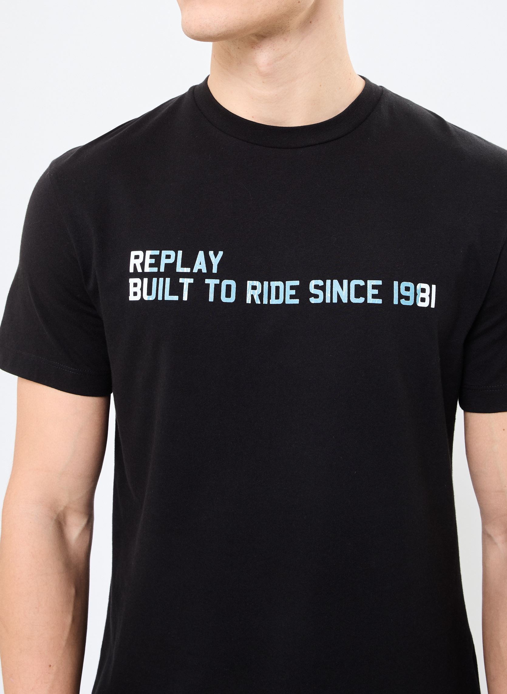 T-shirt a maniche lunghe RELAXED T-Shirt JERSEY uomo nero Replay T-shirt a maniche lunghe RELAXED T-Shirt JERSEY uomo nero BLACK