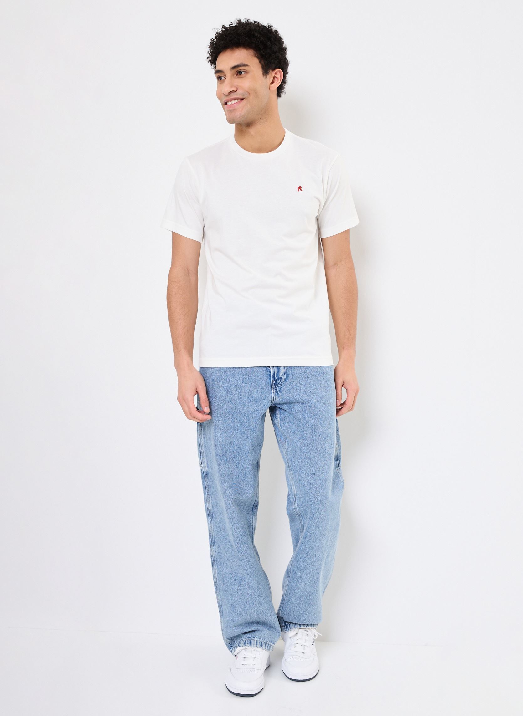 Tee-shirts manches courtes REGULAR T-Shirt JERSEY RED LOGO homme blanc Replay Tee-shirts manches courtes REGULAR T-Shirt JERSEY RED LOGO homme blanc NATURAL WHITE