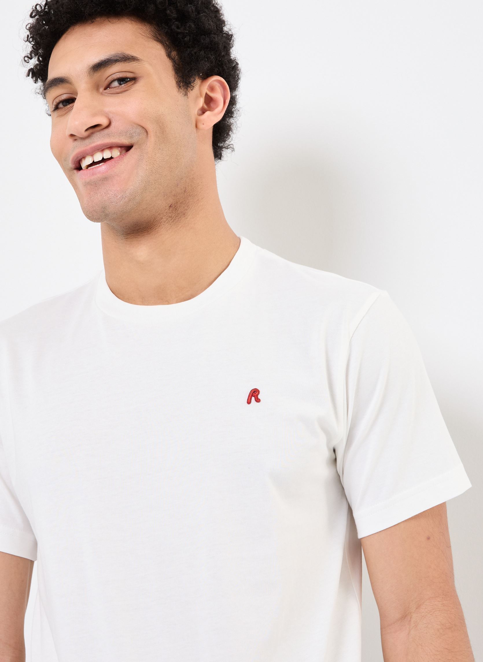 Tee-shirts manches courtes REGULAR T-Shirt JERSEY RED LOGO homme blanc Replay Tee-shirts manches courtes REGULAR T-Shirt JERSEY RED LOGO homme blanc NATURAL WHITE