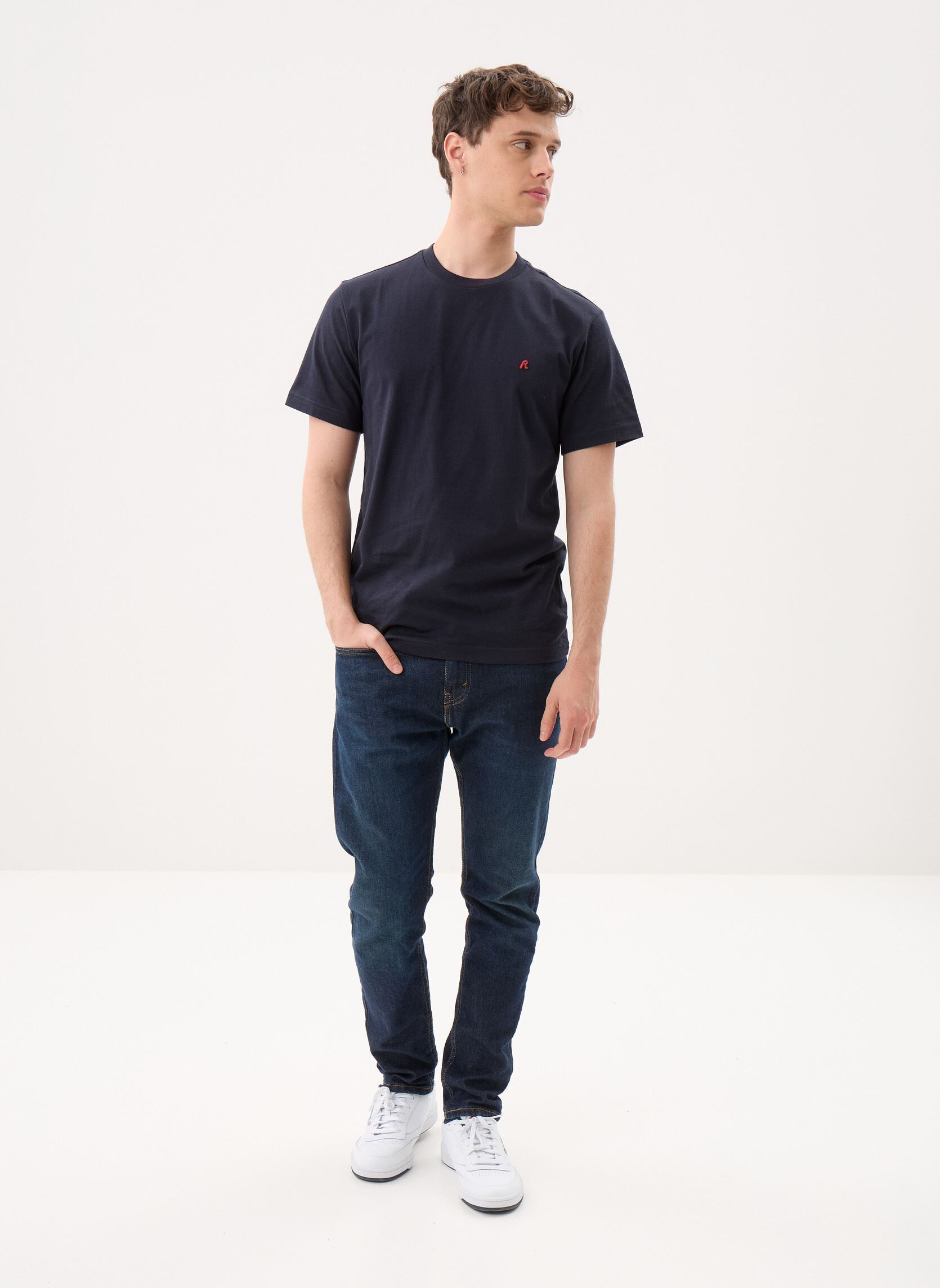 Tee-shirts manches courtes REGULAR T-Shirt JERSEY RED LOGO homme bleu Replay Tee-shirts manches courtes REGULAR T-Shirt JERSEY RED LOGO homme bleu BLACKBOARD