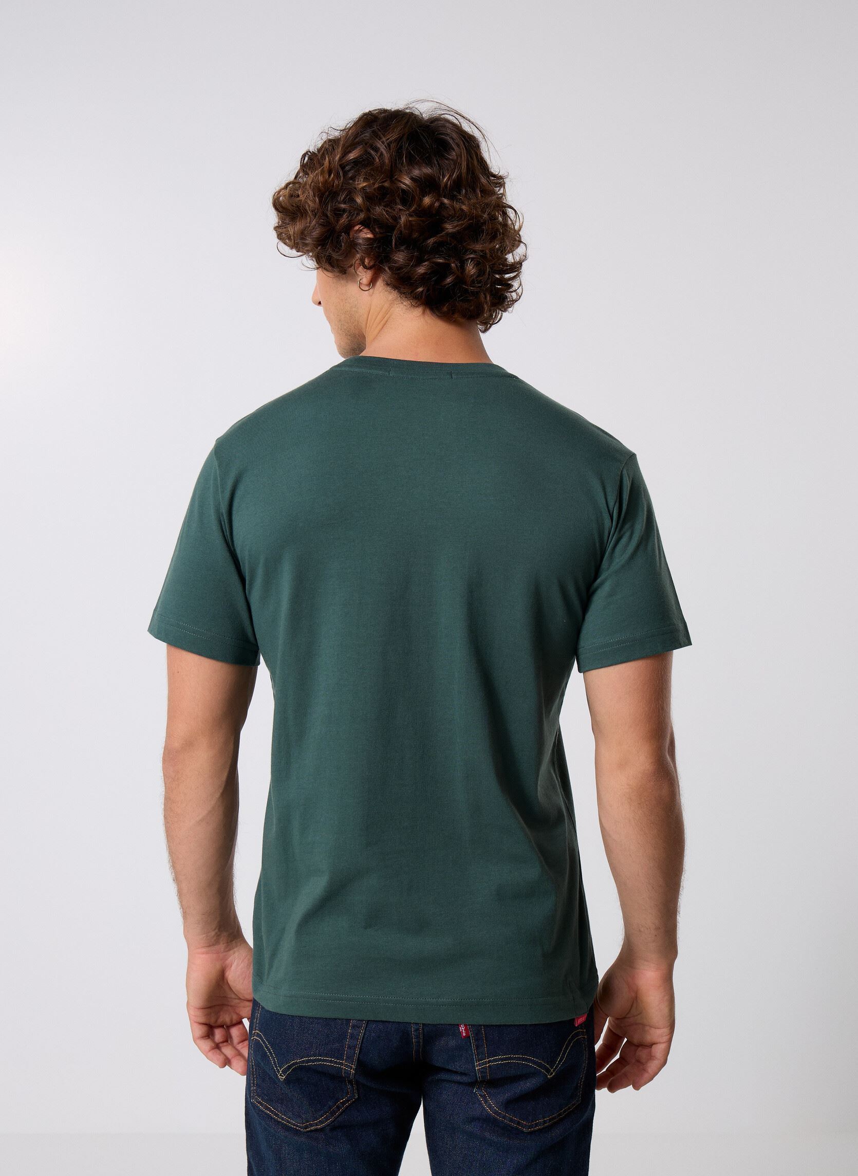 Tee-shirts manches courtes REGULAR T-Shirt JERSEY RED LOGO homme vert Replay Tee-shirts manches courtes REGULAR T-Shirt JERSEY RED LOGO homme vert BOTTLE GREEN
