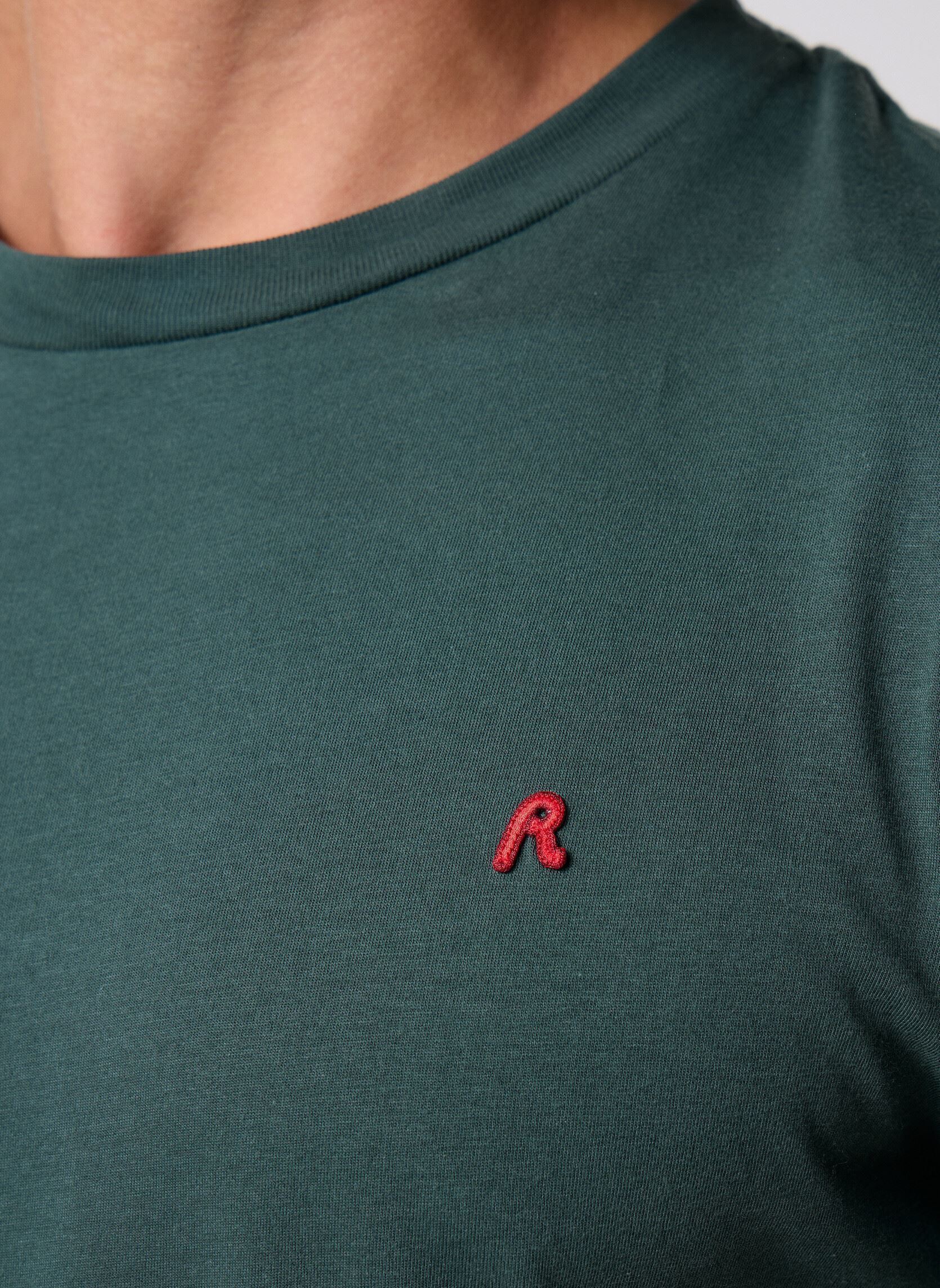 Tee-shirts manches courtes REGULAR T-Shirt JERSEY RED LOGO homme vert Replay Tee-shirts manches courtes REGULAR T-Shirt JERSEY RED LOGO homme vert BOTTLE GREEN