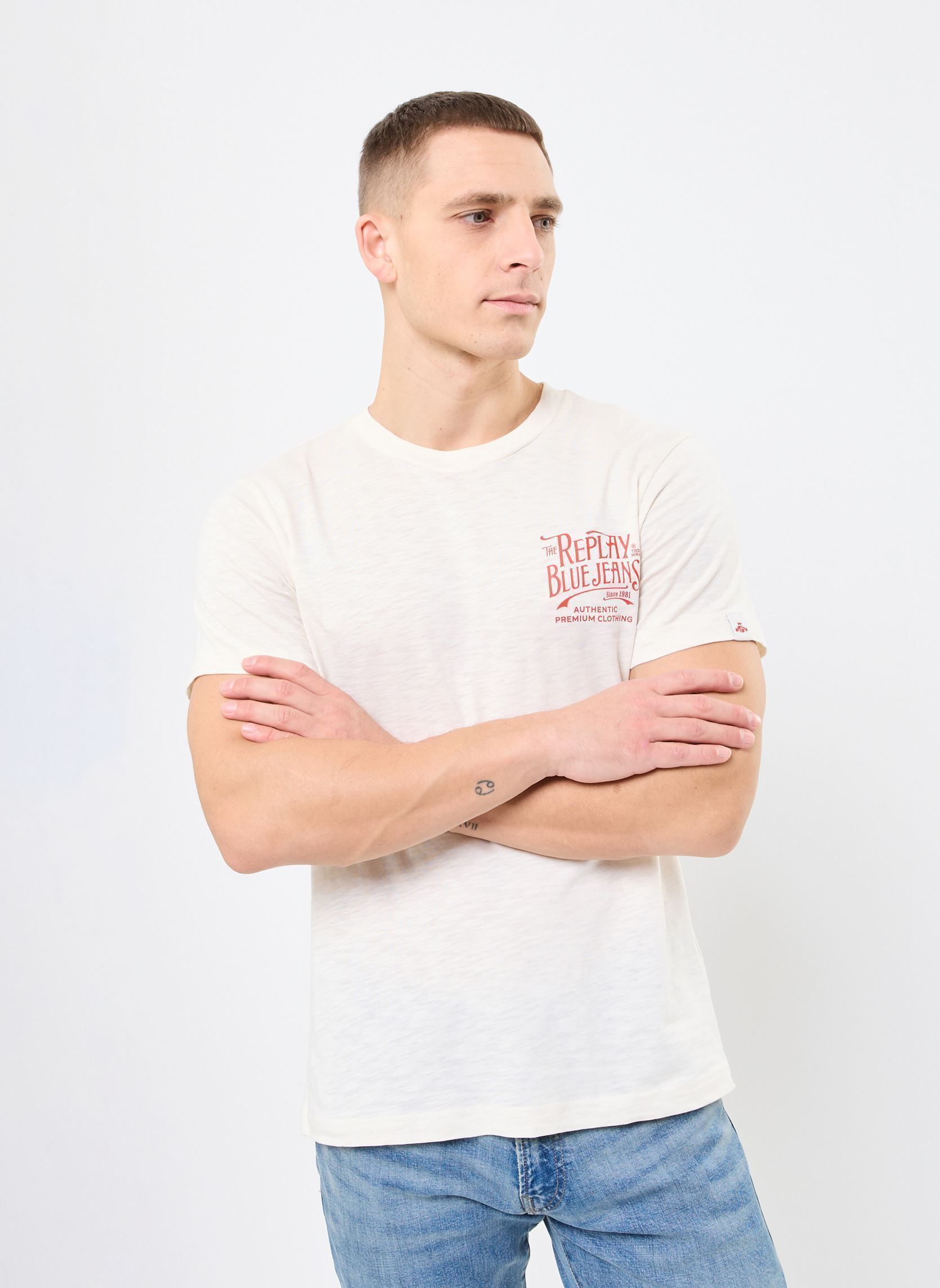 Vêtements Replay REGULAR T Shirt JERSEY Royal Eagle pour Accessoires