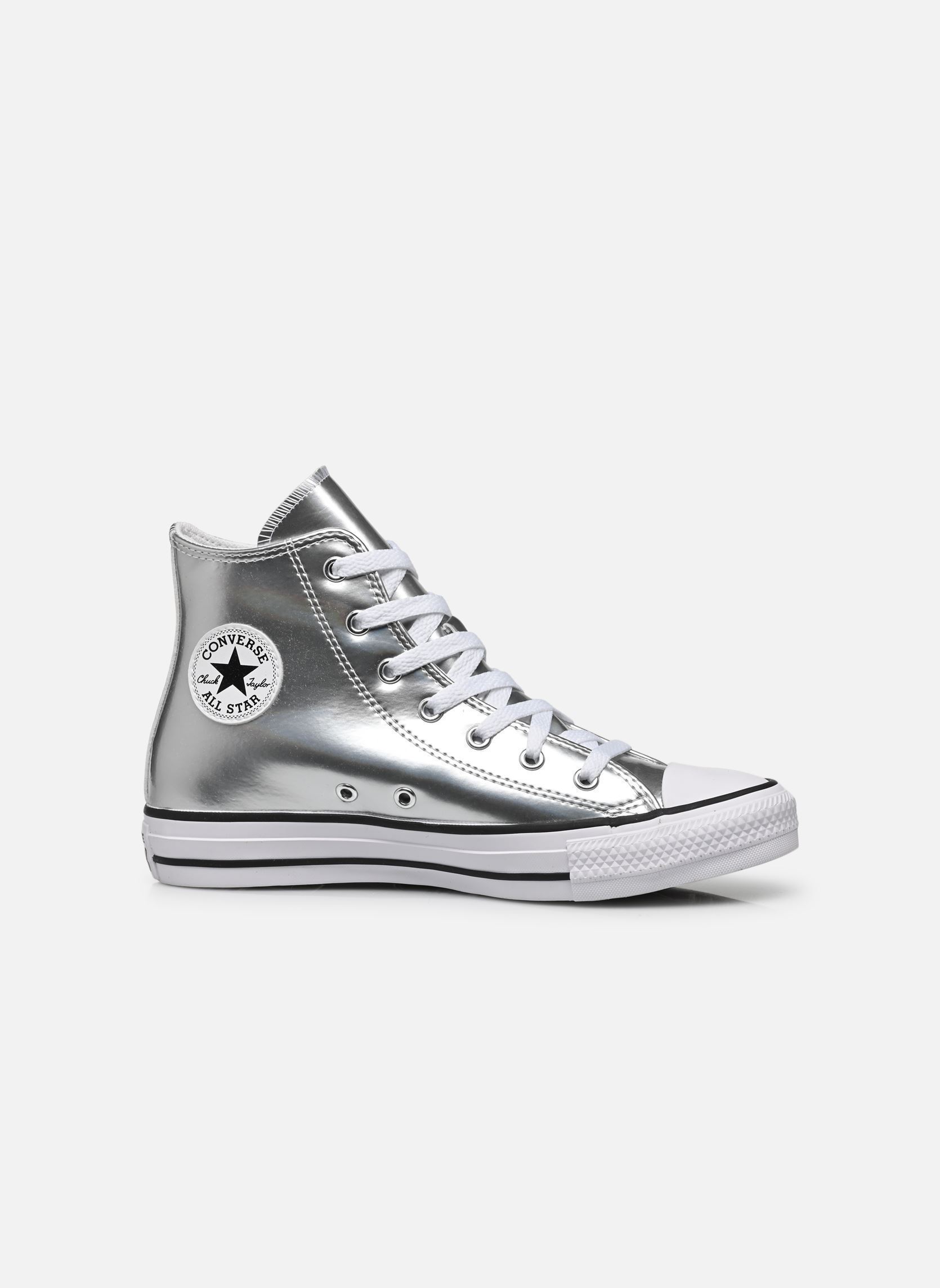 Sneaker Chuck Taylor All Star Hi Shine J mädchen silber Converse Sneaker Chuck Taylor All Star Hi Shine J mädchen silber Silver/White/Silver