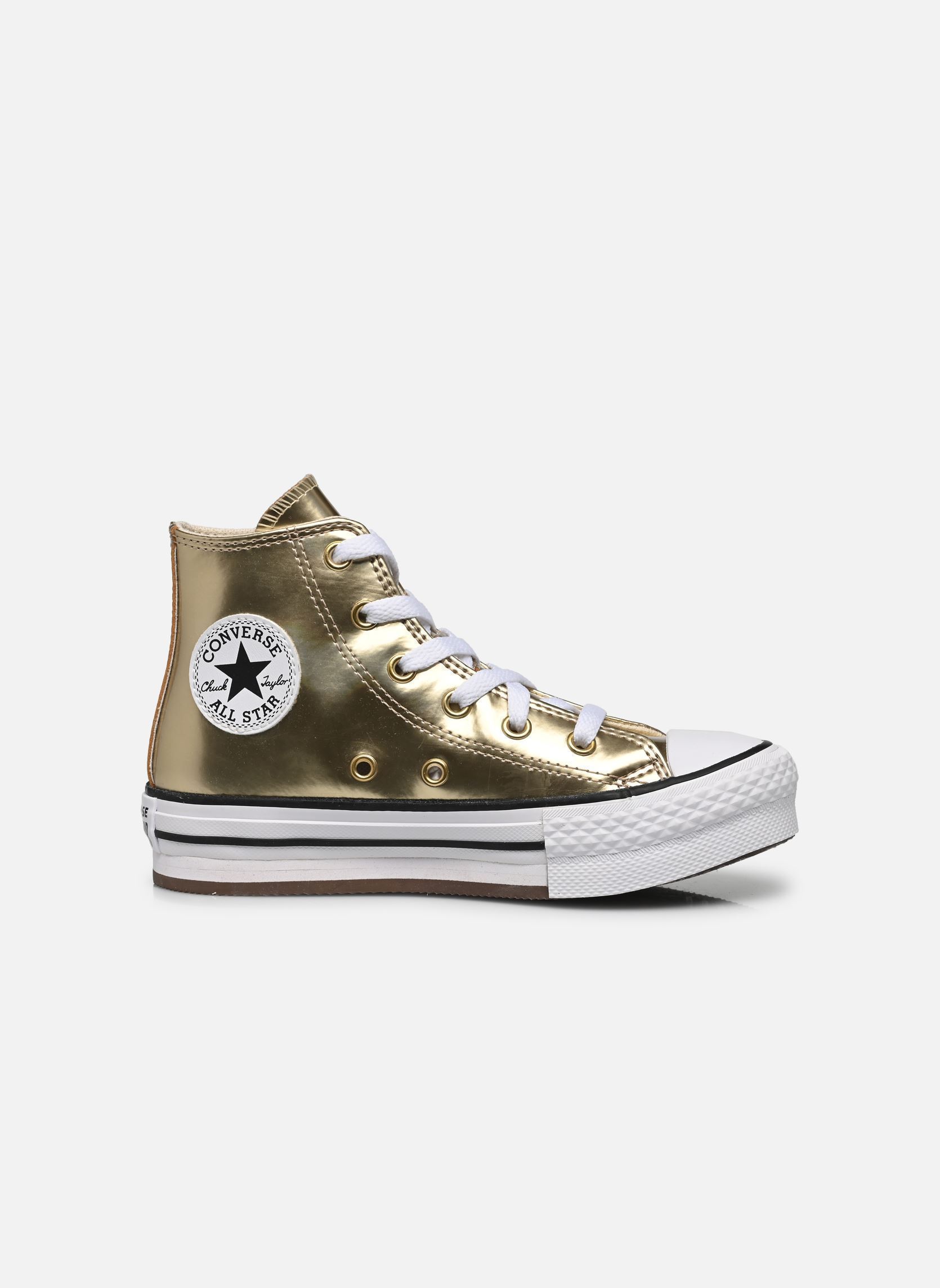 Hoge sneakers Chuck Taylor All Star Eva Lift Hi Shine meisjes goud en brons Converse Hoge sneakers Chuck Taylor All Star Eva Lift Hi Shine meisjes goud en brons METALLIC LIGHT GOLD