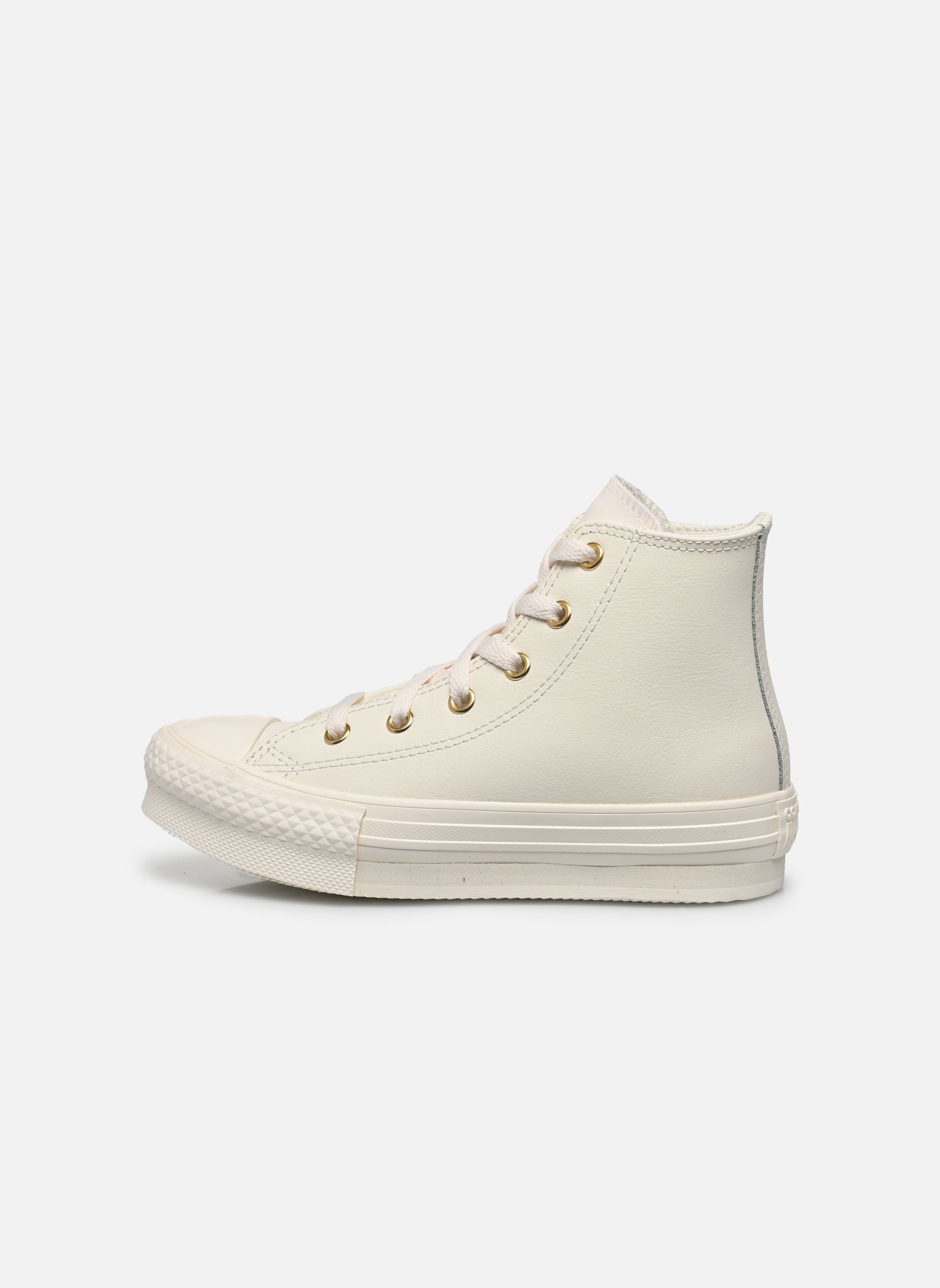 Baskets Chuck Taylor All Star Eva Lift Hi Leathe fille blanc Converse Baskets Chuck Taylor All Star Eva Lift Hi Leathe fille blanc Egret/Egret/Light Gold