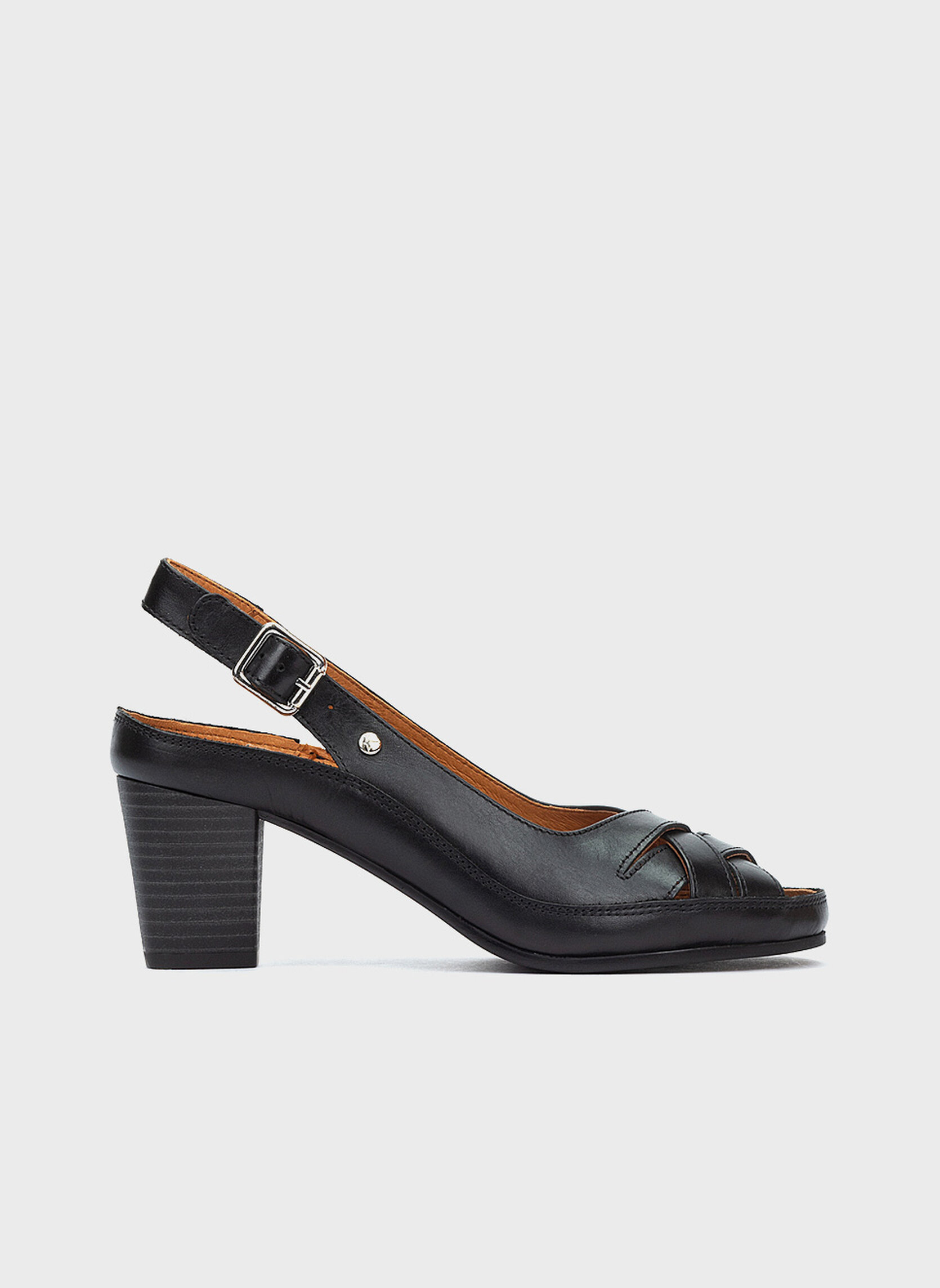 Sandales à Talons En Cuir Noir Guess Pour Femme - Taille 6.5 US - Occasion