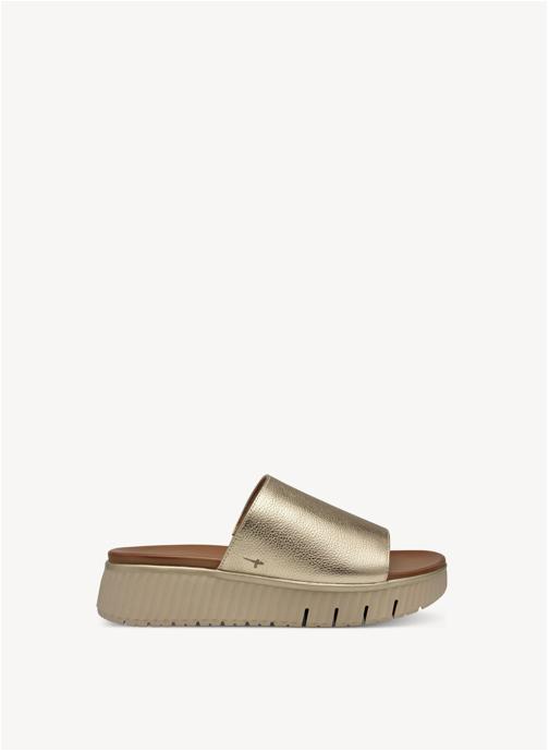 Tamaris Mules or et bronze