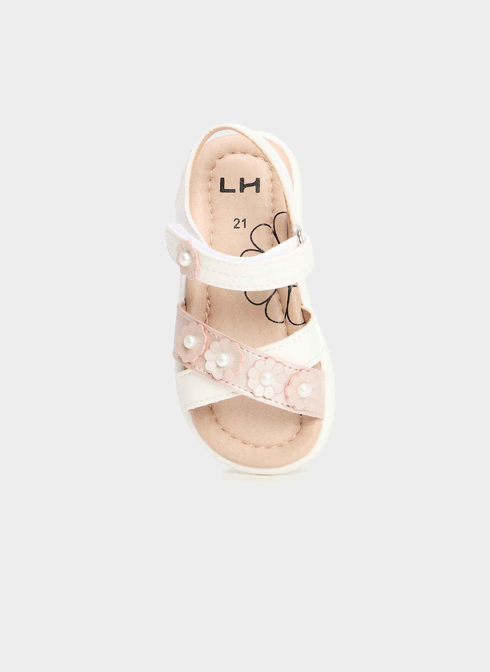 Sandales PFLO_S_BBF_SAND_251 fille blanc CREEKS Sandales PFLO_S_BBF_SAND_251 fille blanc Blanc