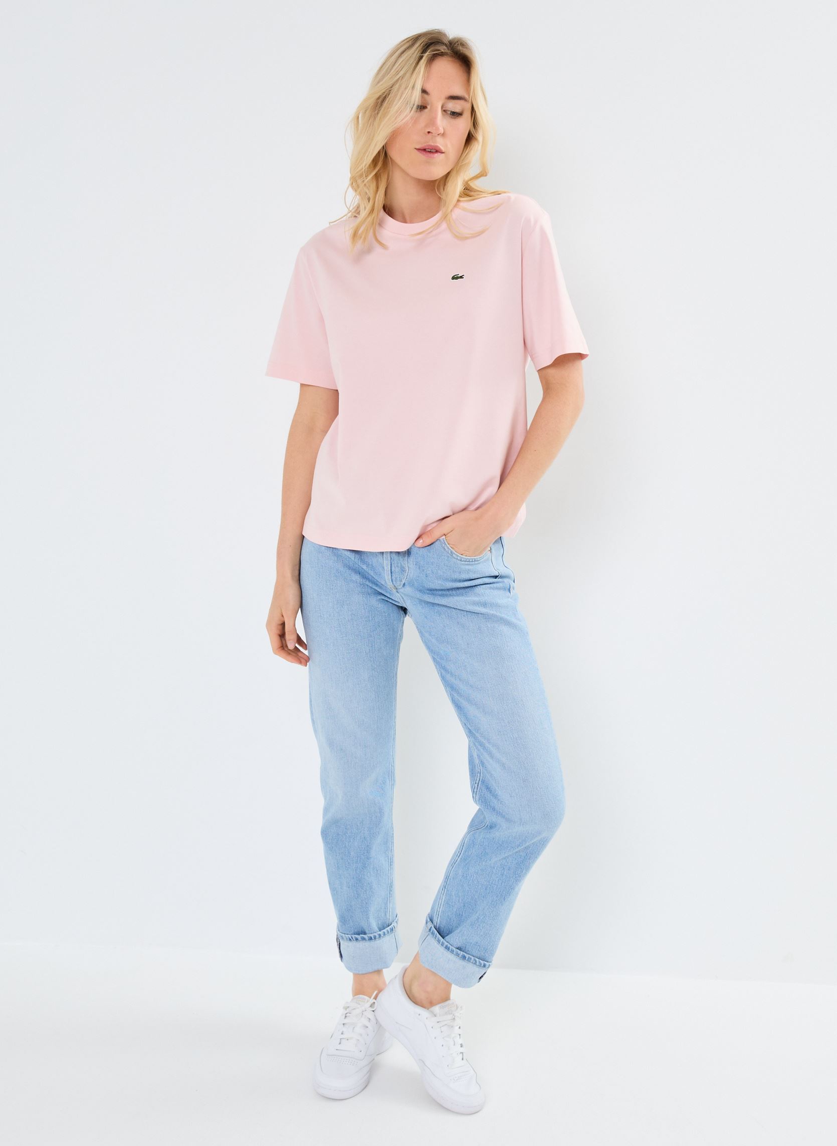 T-shirts met korte mouwen Tee-shirt TF215 dames roze Lacoste T-shirts met korte mouwen Tee-shirt TF215 dames roze NIDUS