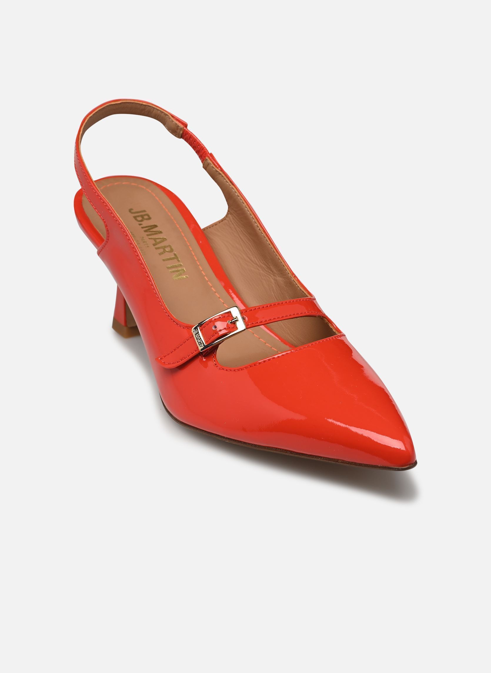 Pumps mit Riemchen LILOU damen rot JB Martin Pumps mit Riemchen LILOU damen rot Vernis Magma