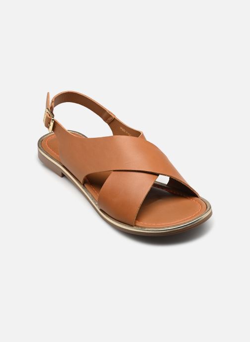 JB Martin Sandales plates DUTA femme marron