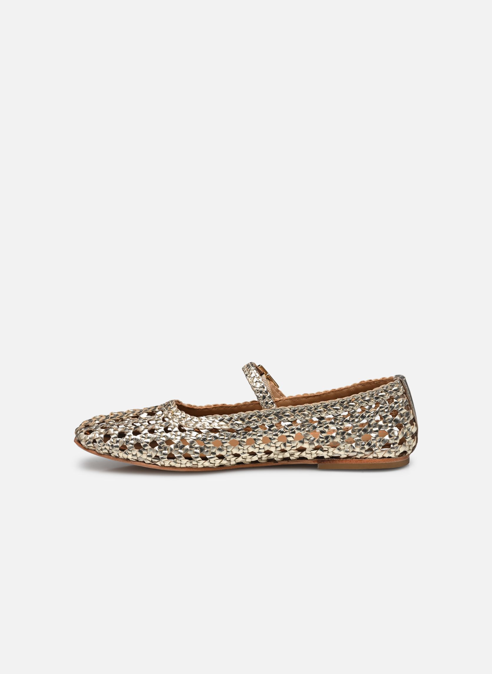Ballerines classiques TRICIA femme or et bronze JB Martin Ballerines classiques TRICIA femme or et bronze Tresse Champagne