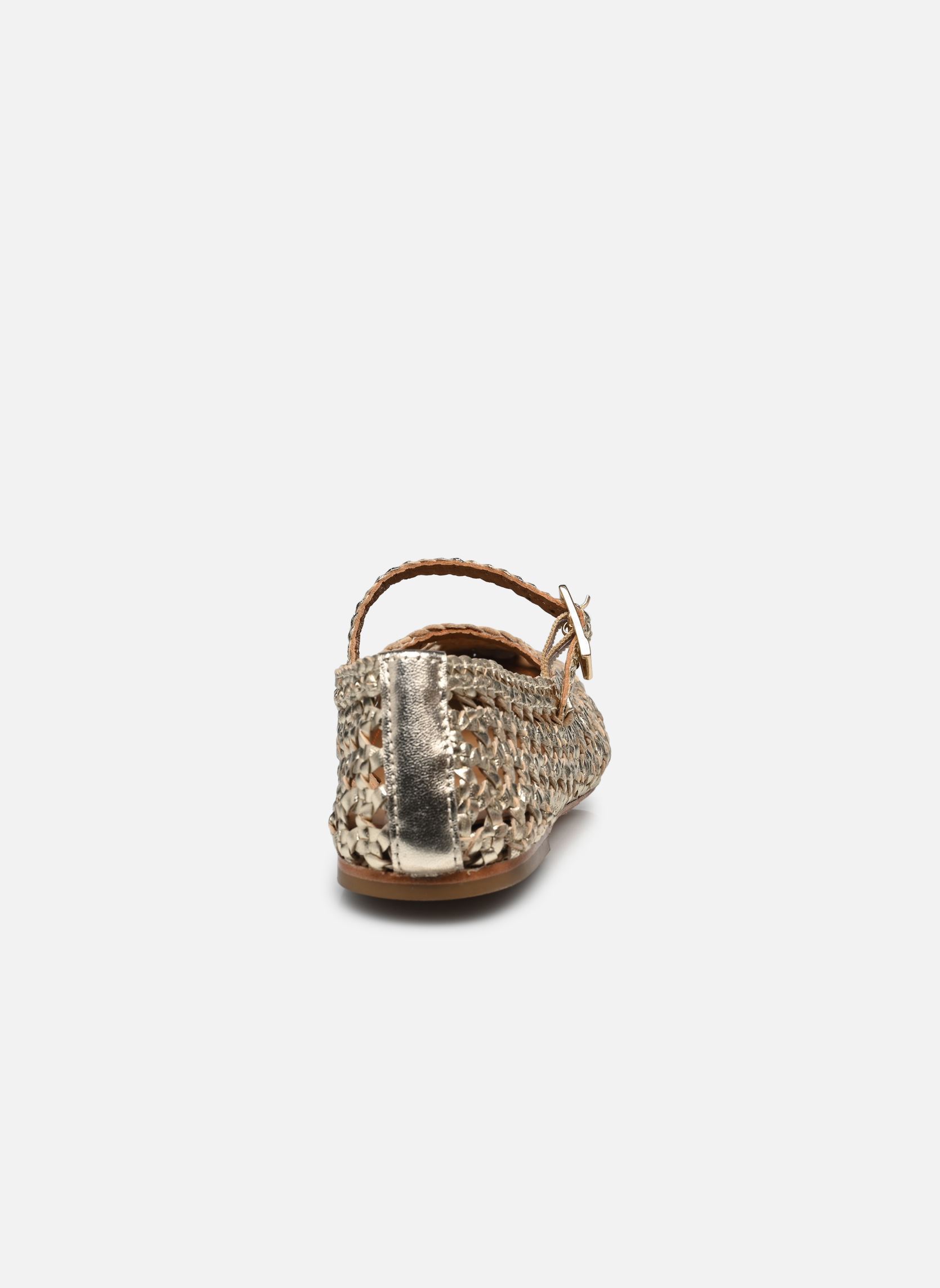 Ballerines classiques TRICIA femme or et bronze JB Martin Ballerines classiques TRICIA femme or et bronze Tresse Champagne