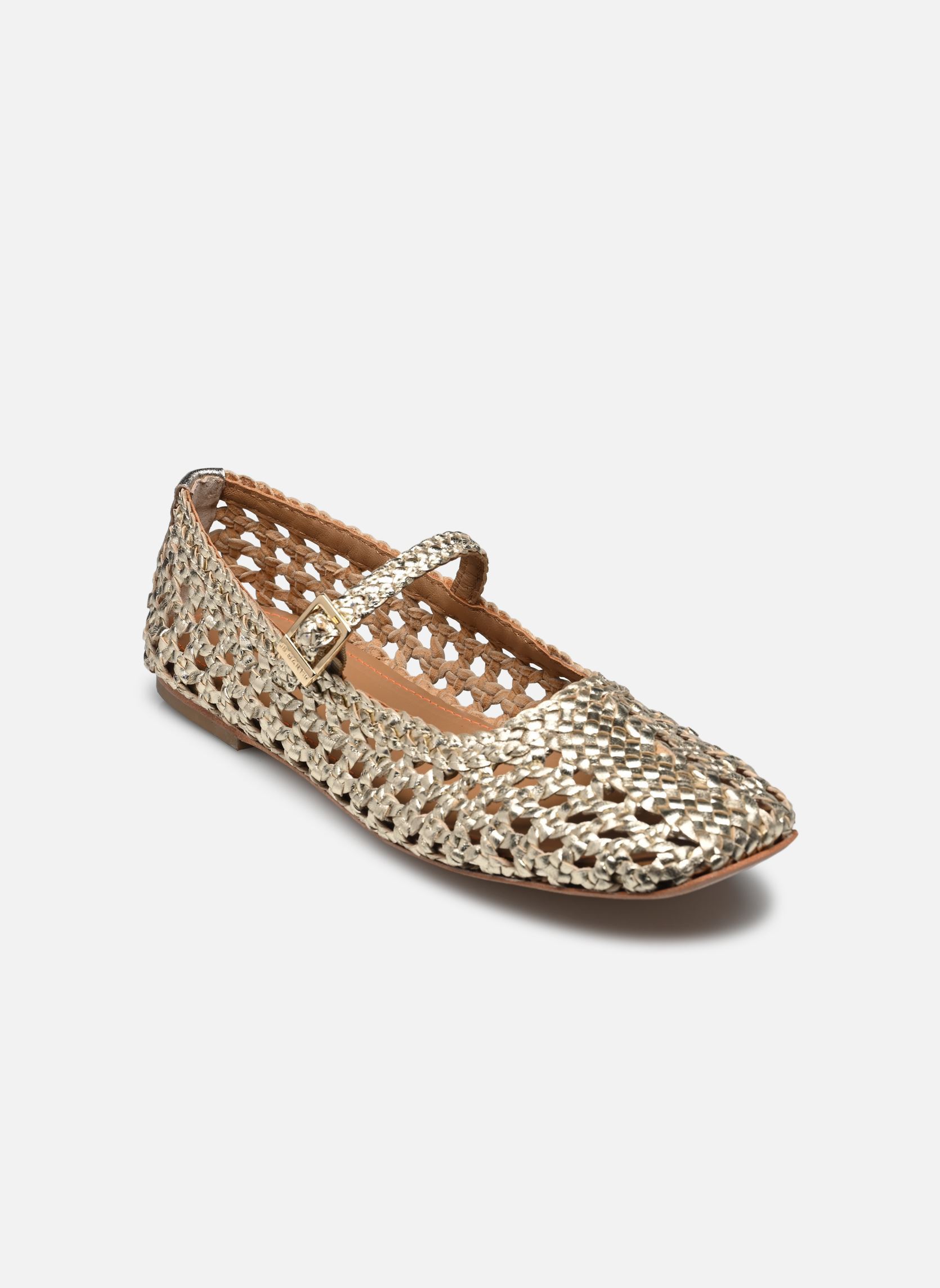 Ballerines classiques TRICIA femme or et bronze JB Martin Ballerines classiques TRICIA femme or et bronze Tresse Champagne