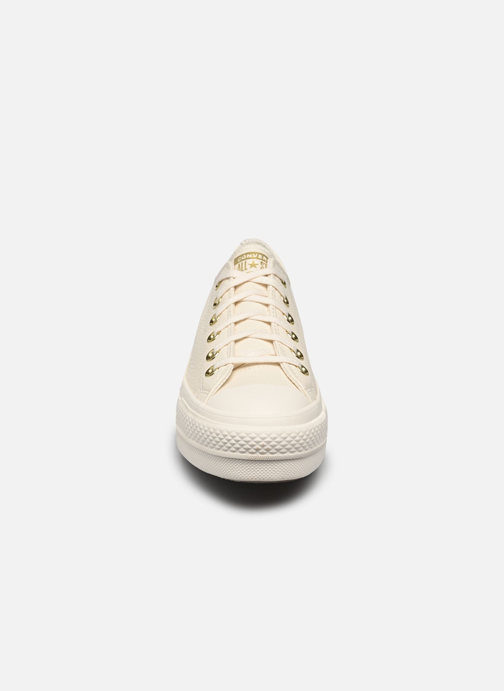 Sneakers Chuck Taylor All Star Lift Leather Ox dames wit Converse Sneakers Chuck Taylor All Star Lift Leather Ox dames wit EGRET/EGRET/GOLD