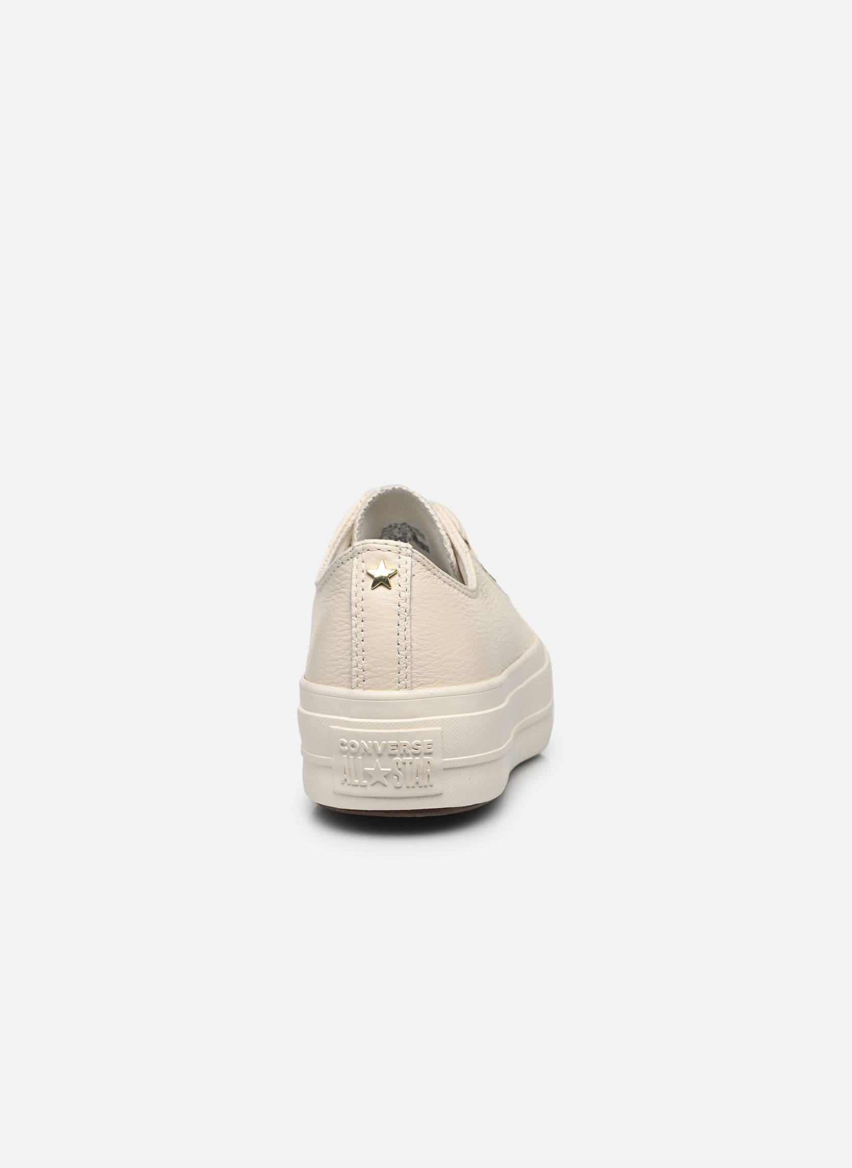Sneakers Chuck Taylor All Star Lift Leather Ox dames wit Converse Sneakers Chuck Taylor All Star Lift Leather Ox dames wit EGRET/EGRET/GOLD
